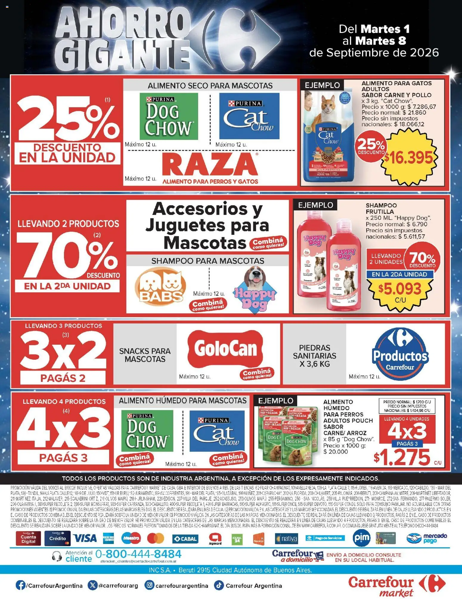 Carrefour - Ofertas │ válido desde el 01/09/2026 | Página: 56 | Productos: Sobre, Pollo, Shampoo, Snacks