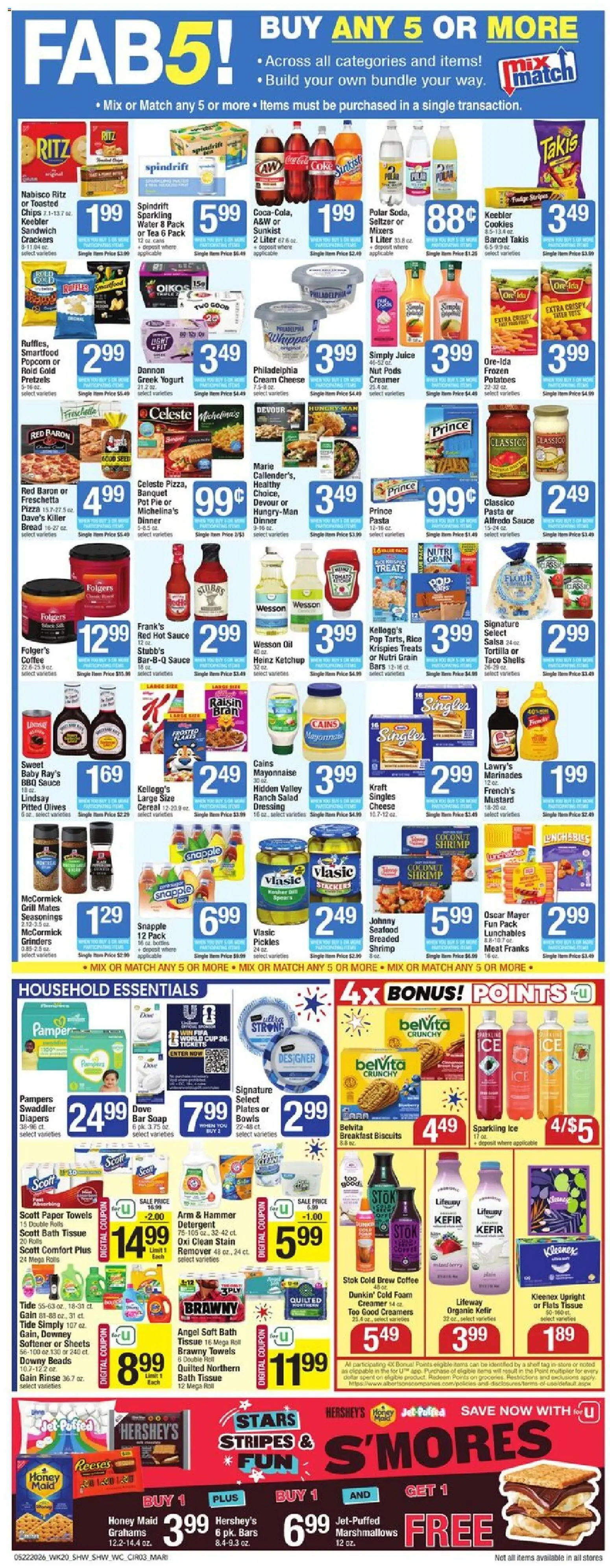 Shaw's Weekly Ad - RI - valid from 22.05.2026 | Page: 3 | Products: Hammer, Detergent, Cookies, Grill