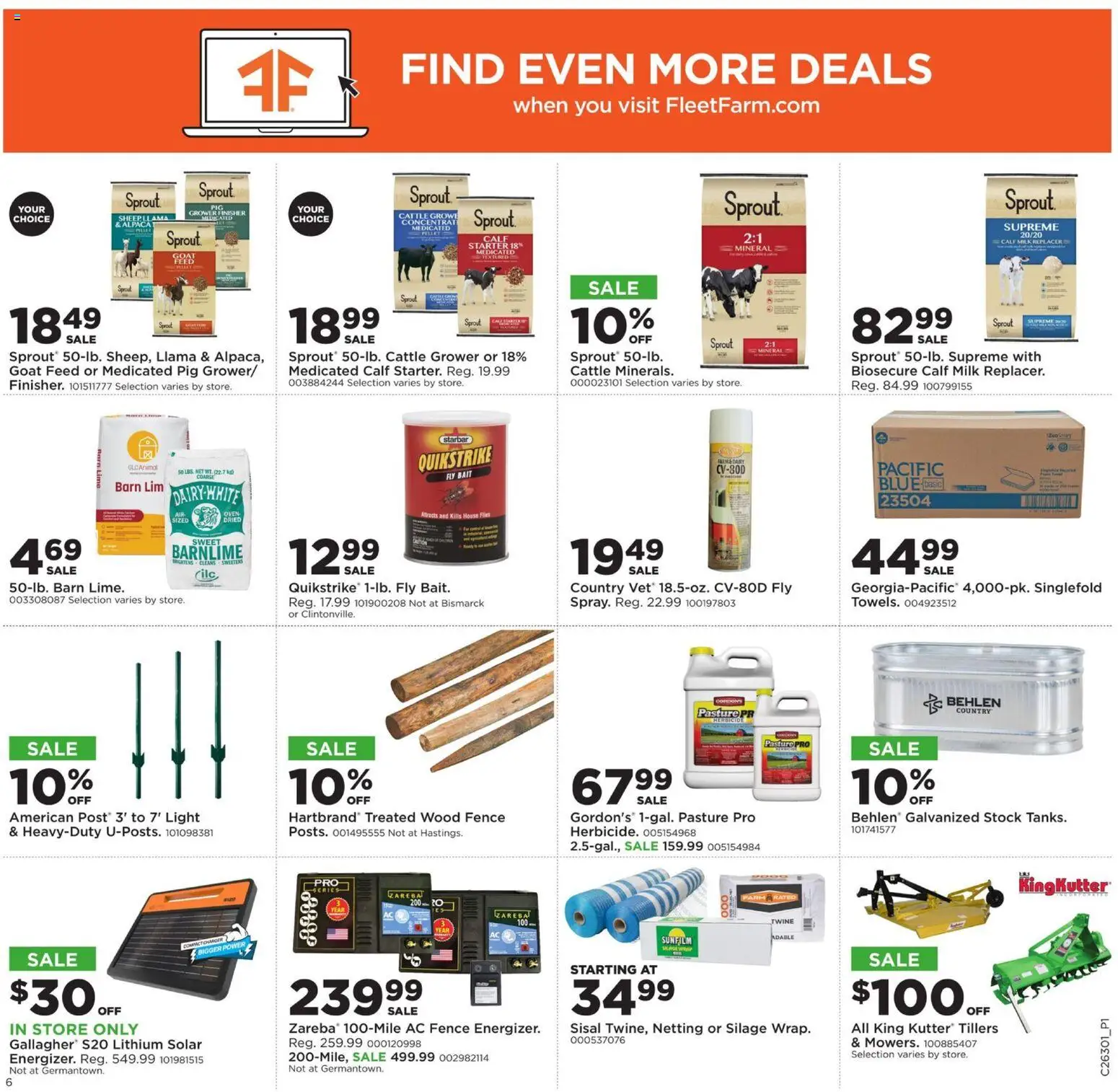 Mills Fleet Farm Weekly Ad - valid from 07/20/2026 | Page: 8 | Products: Starter, Lime, Oven, Bait