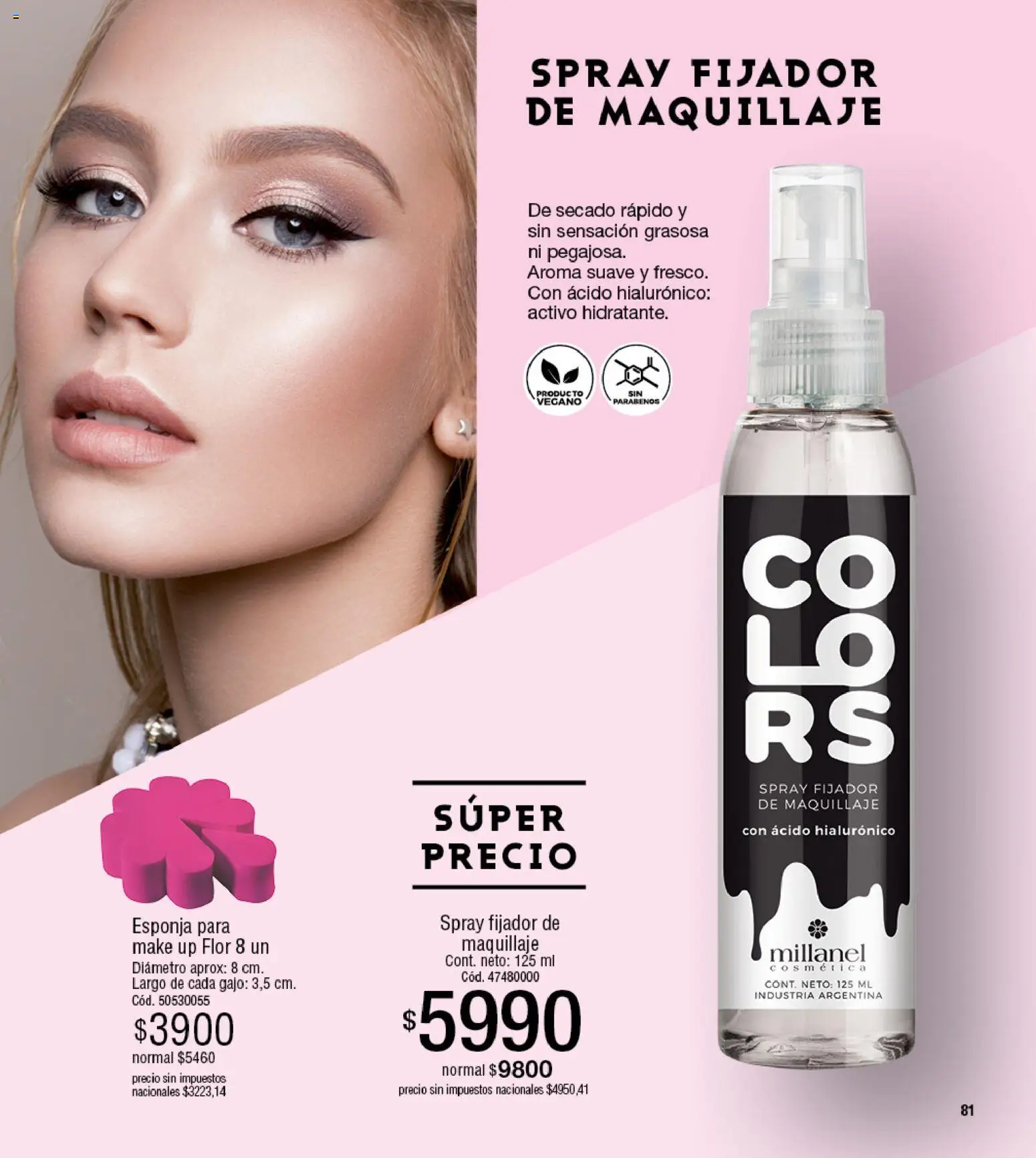 Millanel - Catálogo │ válido desde el 20/07/2026 | Página: 81 | Productos: Maquillaje, Fijador, Esponja