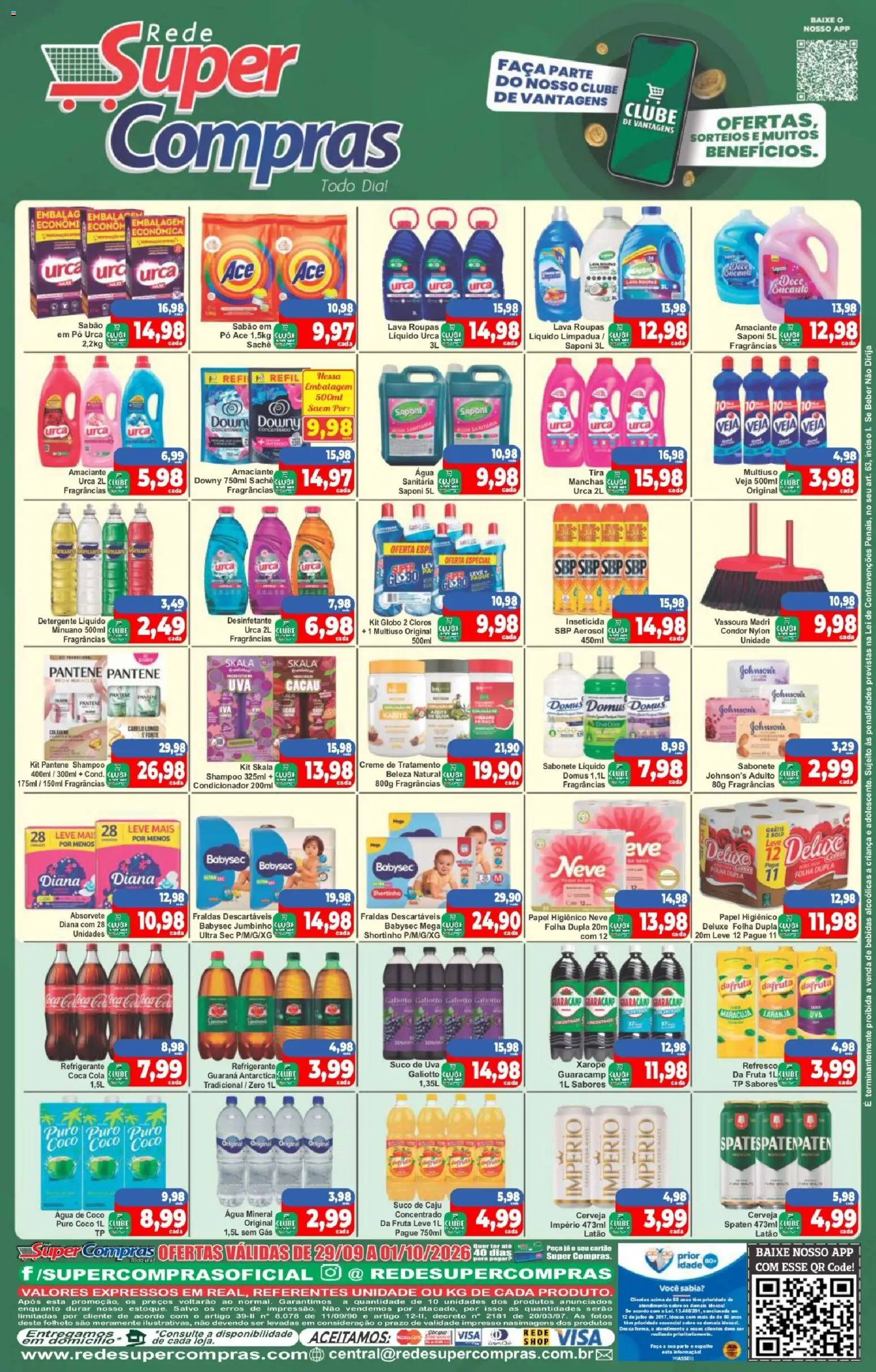 Rede Super Compras Folheto - válido de 29/09/2026 | Página: 2 | Produtos: Guaraná, Bebidas, Cerveja, Refrigerante