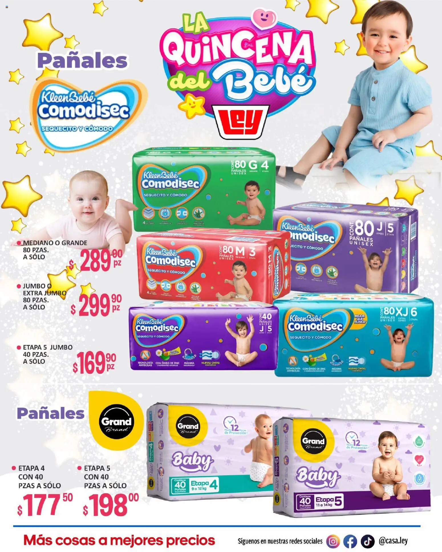 Nuevas ofertas de Casa Ley válidas en toda la República Mexicana desde el 16.05.2026. ¡Encuentra las mejores ofertas en Casa Ley folleto La Quincena del Bebé interior! | Página: 11 | Productos: Pañales