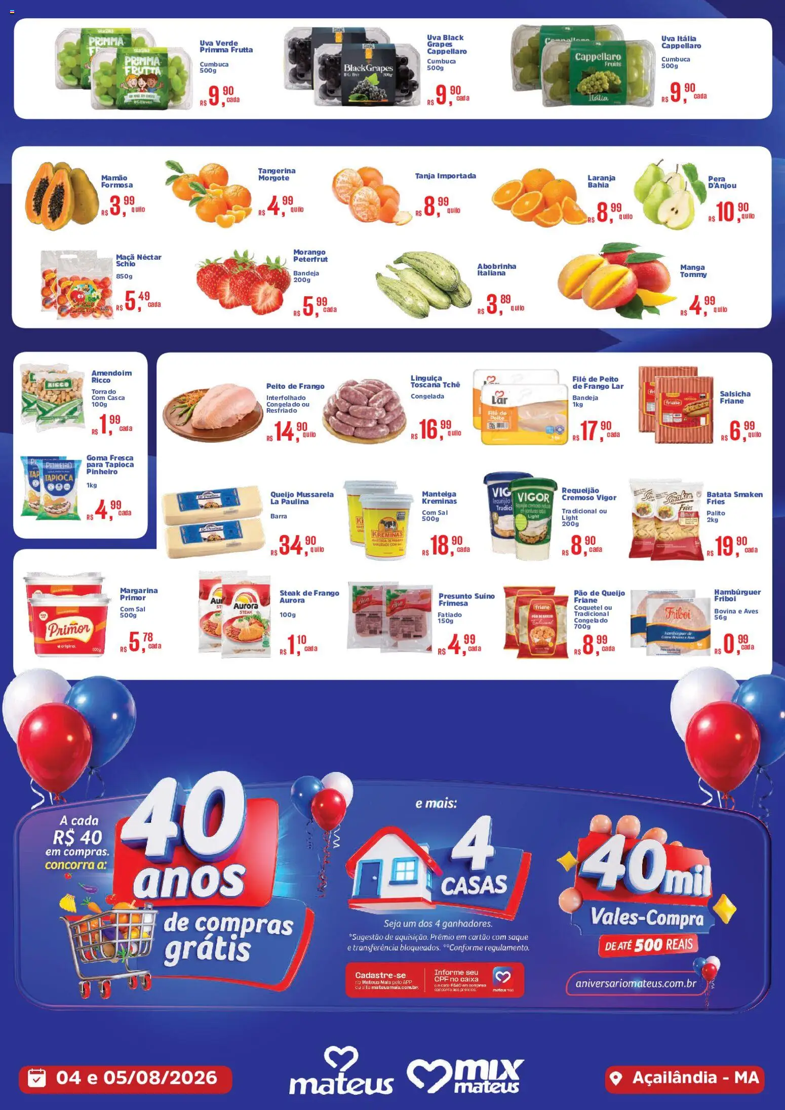 Mateus Folheto - válido de 04/08/2026 | Página: 2 | Produtos: Amendoim, Saquê, Sal, Margarina