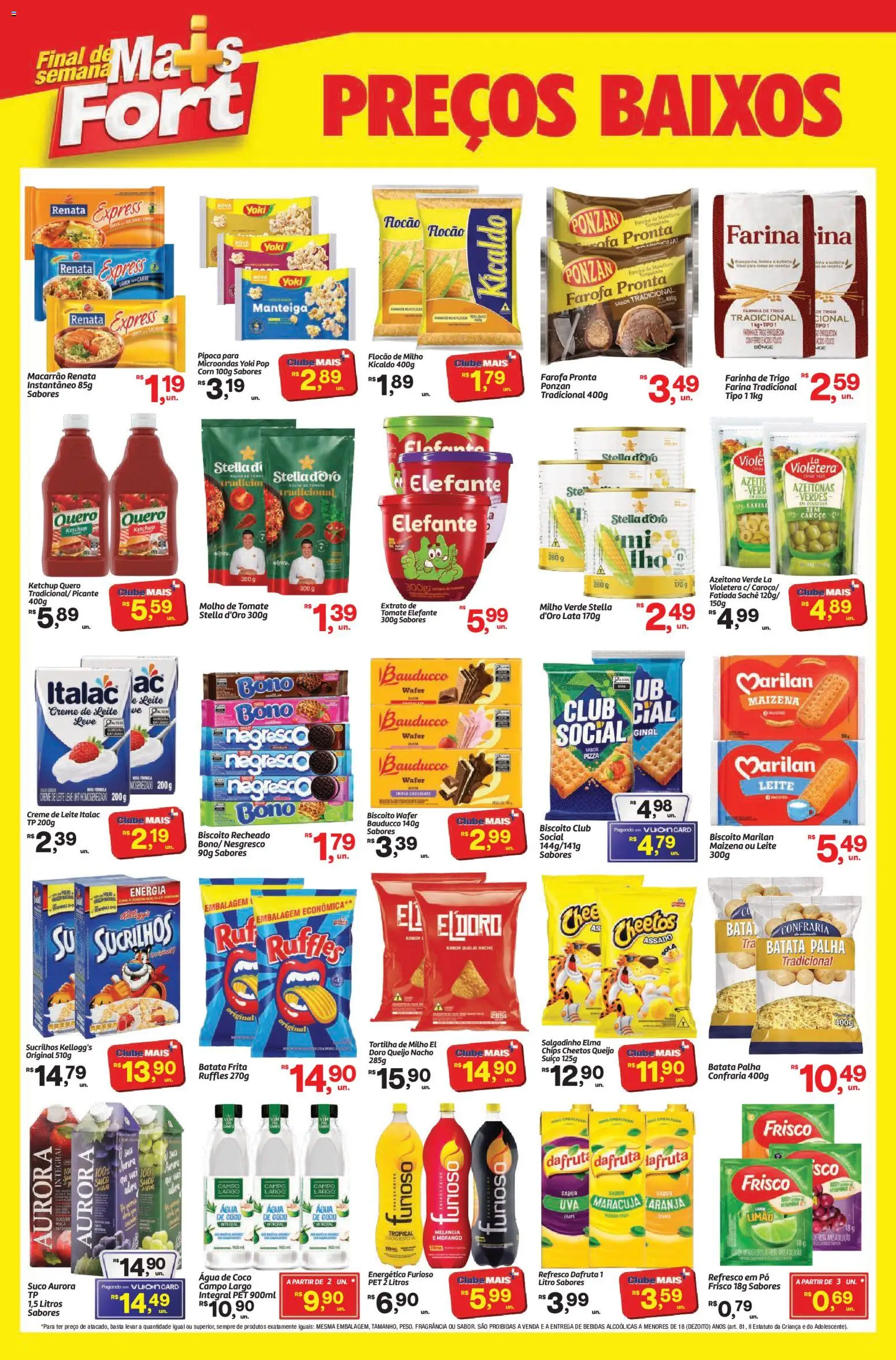Fort Atacadista Folheto - válido de 25/07/2026 | Página: 2 | Produtos: Coco, Azeitonas, Pó, Cheetos