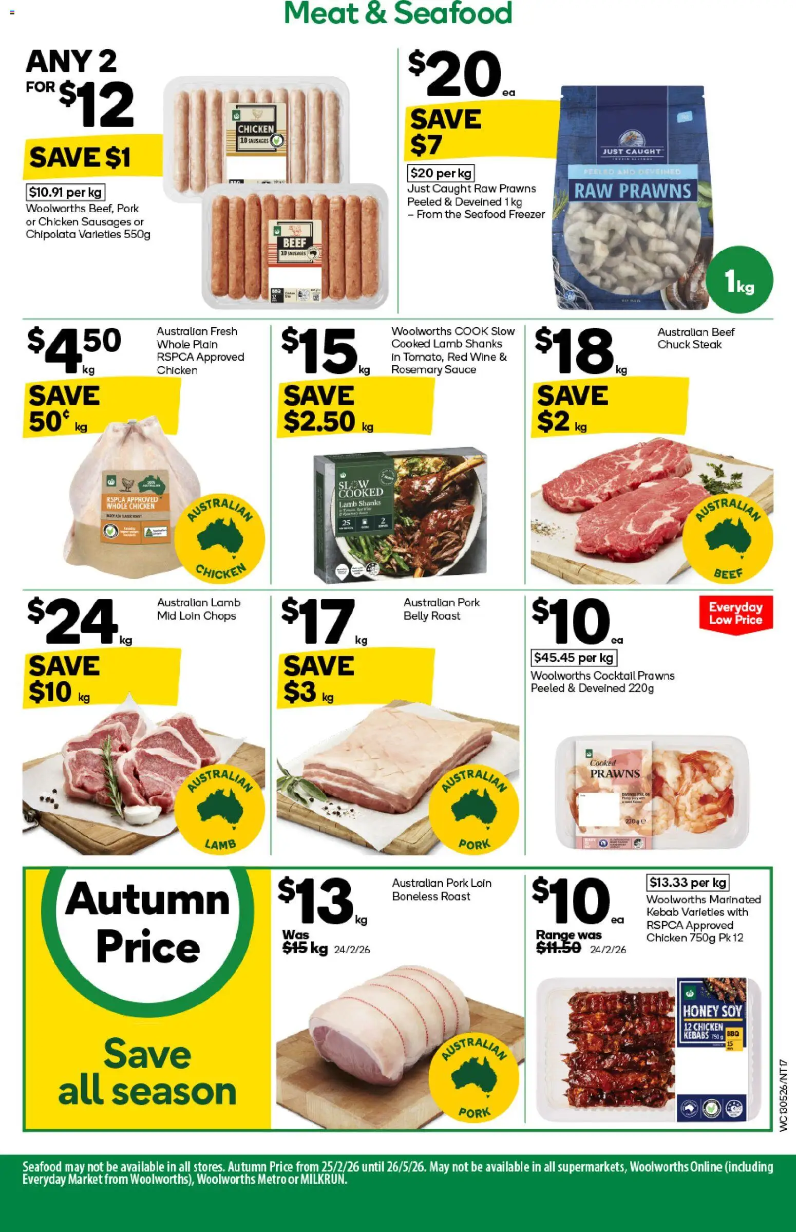 Woolworths catalogue - valid from 13.05.2026 | Page: 17 | Products: Honey, Chicken, Pork, Prawns
