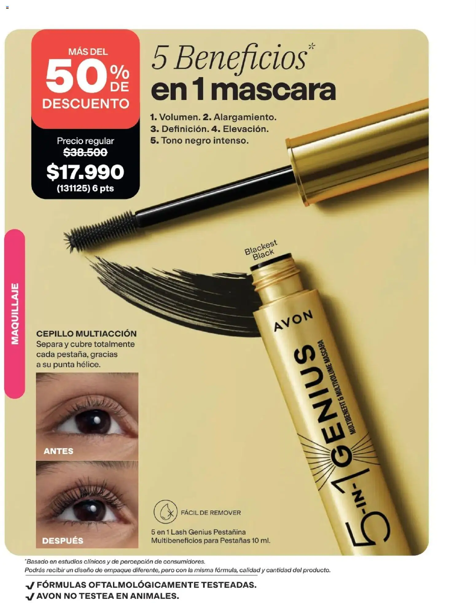 Avon revista - valida desde el 15.06.2026 | Página: 59 | Productos: Maquillaje, Cepillo, Máscara