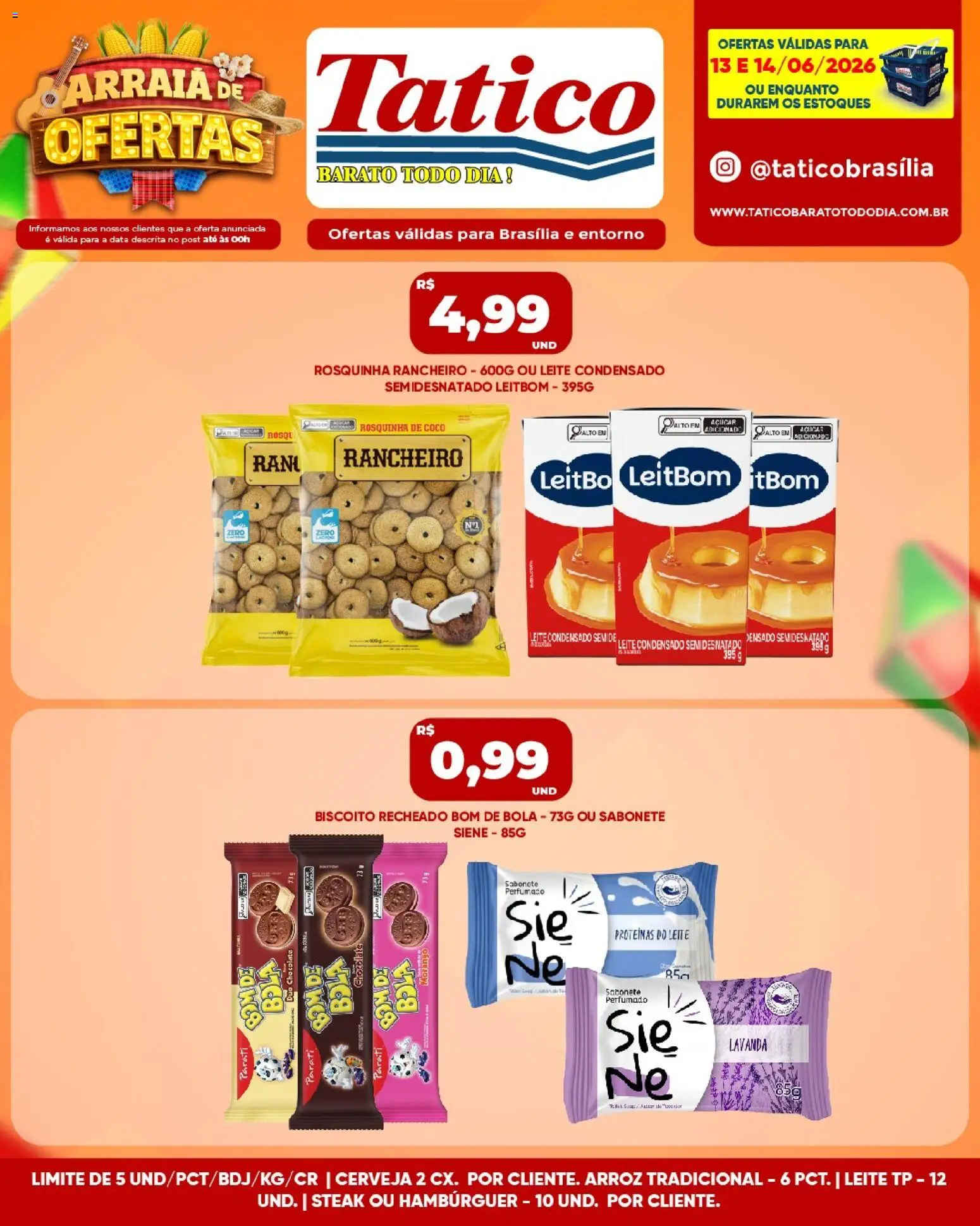 Tatico Folheto - válido de 13.06.2026 | Página: 12 | Produtos: Coco, Leite, Cerveja, Sabonete