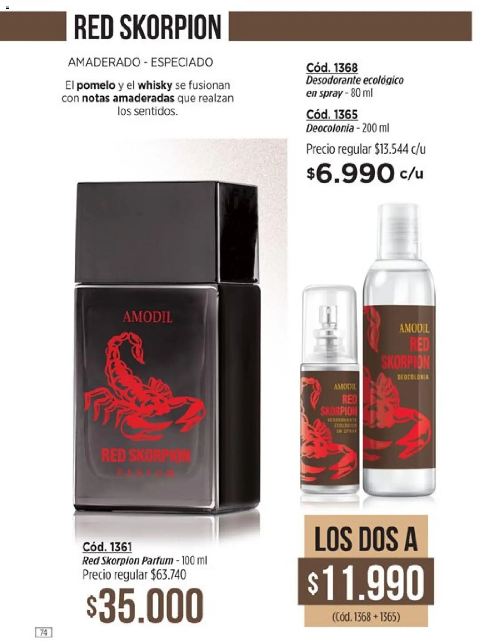 Catálogo Amodil Campaña 4 │ válido desde el 01/03/2026 | Página: 74 | Productos: Whisky, Desodorante, Pomelo