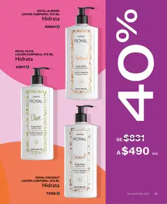 Vista previa de ROYAL ALMOND LOCIÓN CORPORAL 475 ML Hidrata, body lotion elasticity and firmness loción corporal elasticidad y firmeza, nuevo folleto de la tienda, válido en México a partir del 01/07/2026 | Página: 35