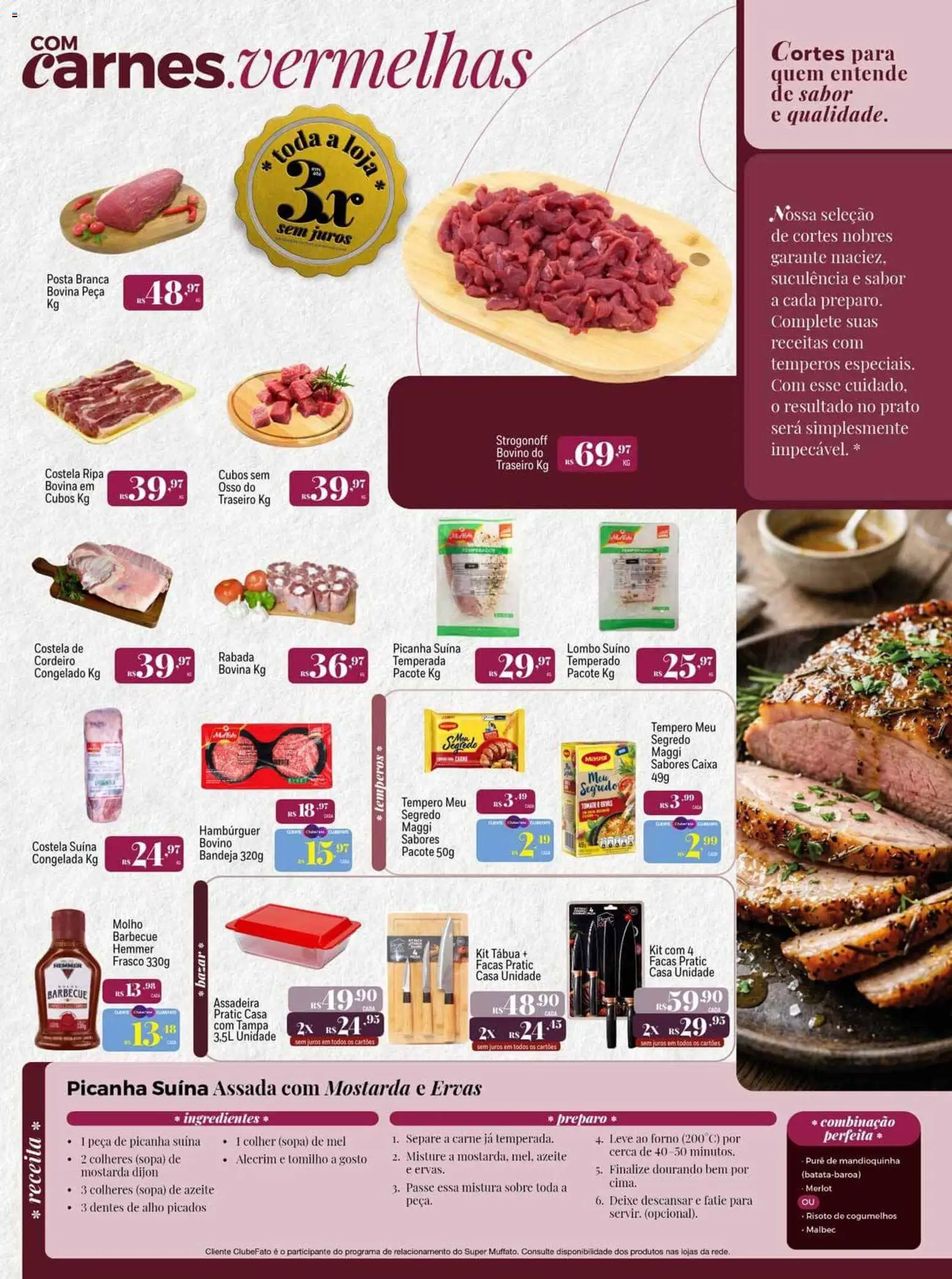 Super Muffato Folheto - válido de 15.06.2026 | Página: 15 | Produtos: Mandioquinha, Cerca, Caixa, Carne