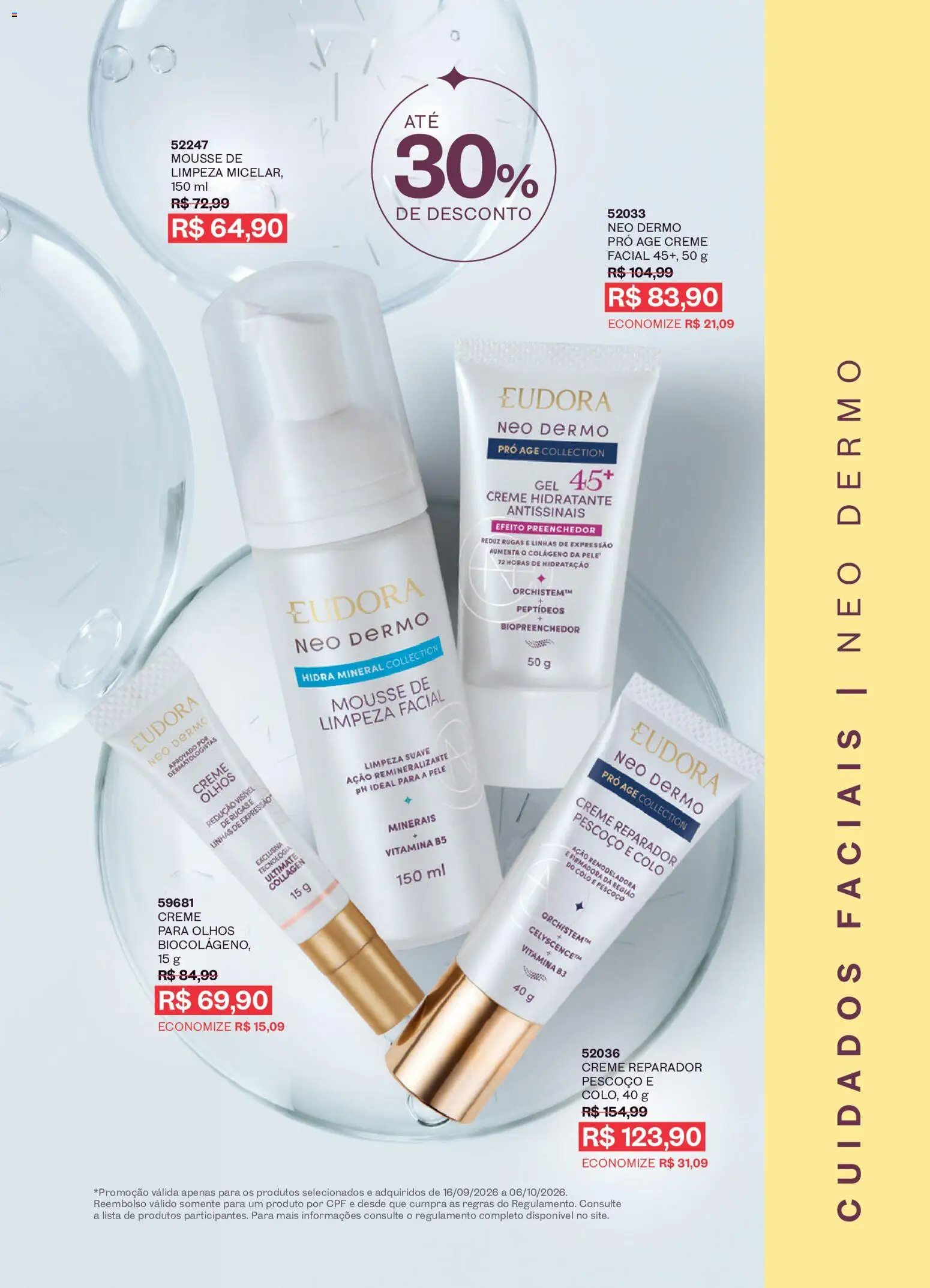 Eudora Folheto - válido de 16/09/2026 | Página: 98 | Produtos: Creme facial, Mousse, Colágeno, Creme hidratante