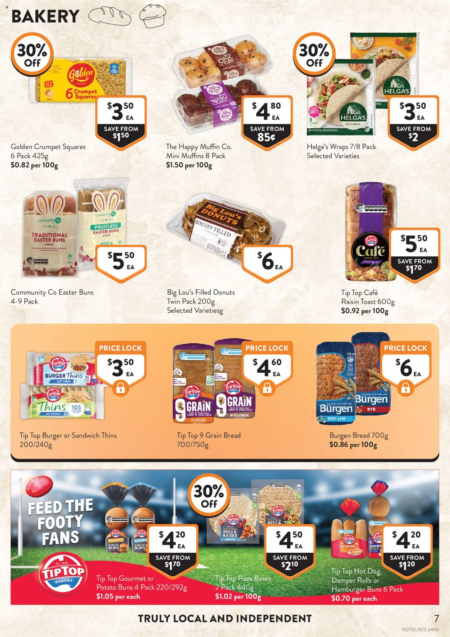 Foodworks catalogue - valid from 11.03.2026 | Page: 7 | Products: Bread, Pizza, Muffins, Rye