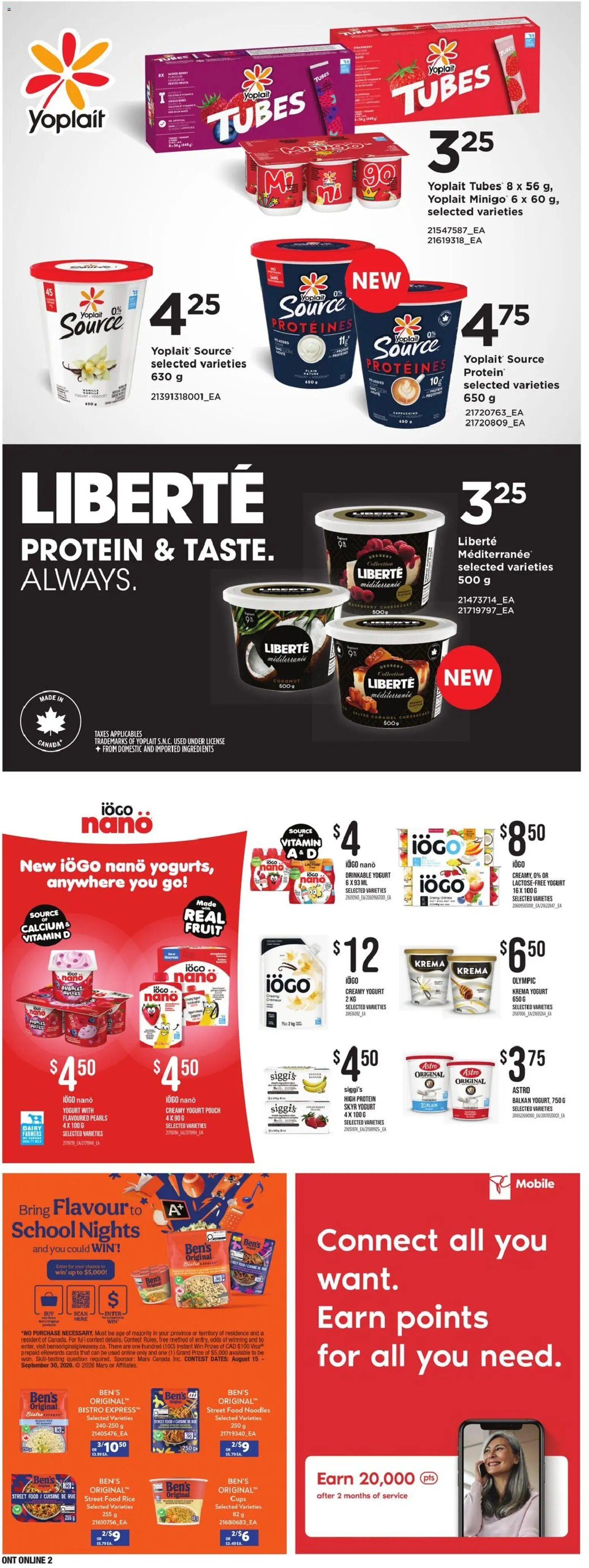 Zehrs flyer valid from Aug 13, 2026 | Page: 14 | Products: Noodles, Coconut, Dessert, Protein