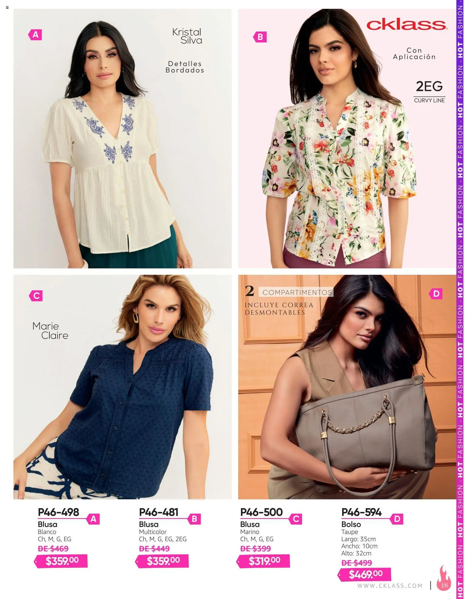 Nuevas ofertas de Cklass válidas en toda la República Mexicana desde el 03/08/2026. ¡Encuentra las mejores ofertas en Cklass catálogo Hot Fashion Calzado! | Página: 131 | Productos: Blusa, Bolso