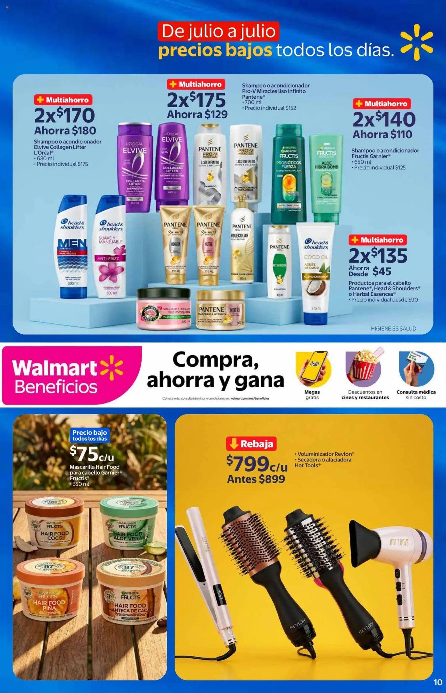 Nuevas ofertas de Walmart válidas en toda la República Mexicana desde el 03.06.2026. ¡Encuentra las mejores ofertas en Walmart folleto! | Página: 10 | Productos: Brillo, Cacao, Mascarilla, Acondicionador