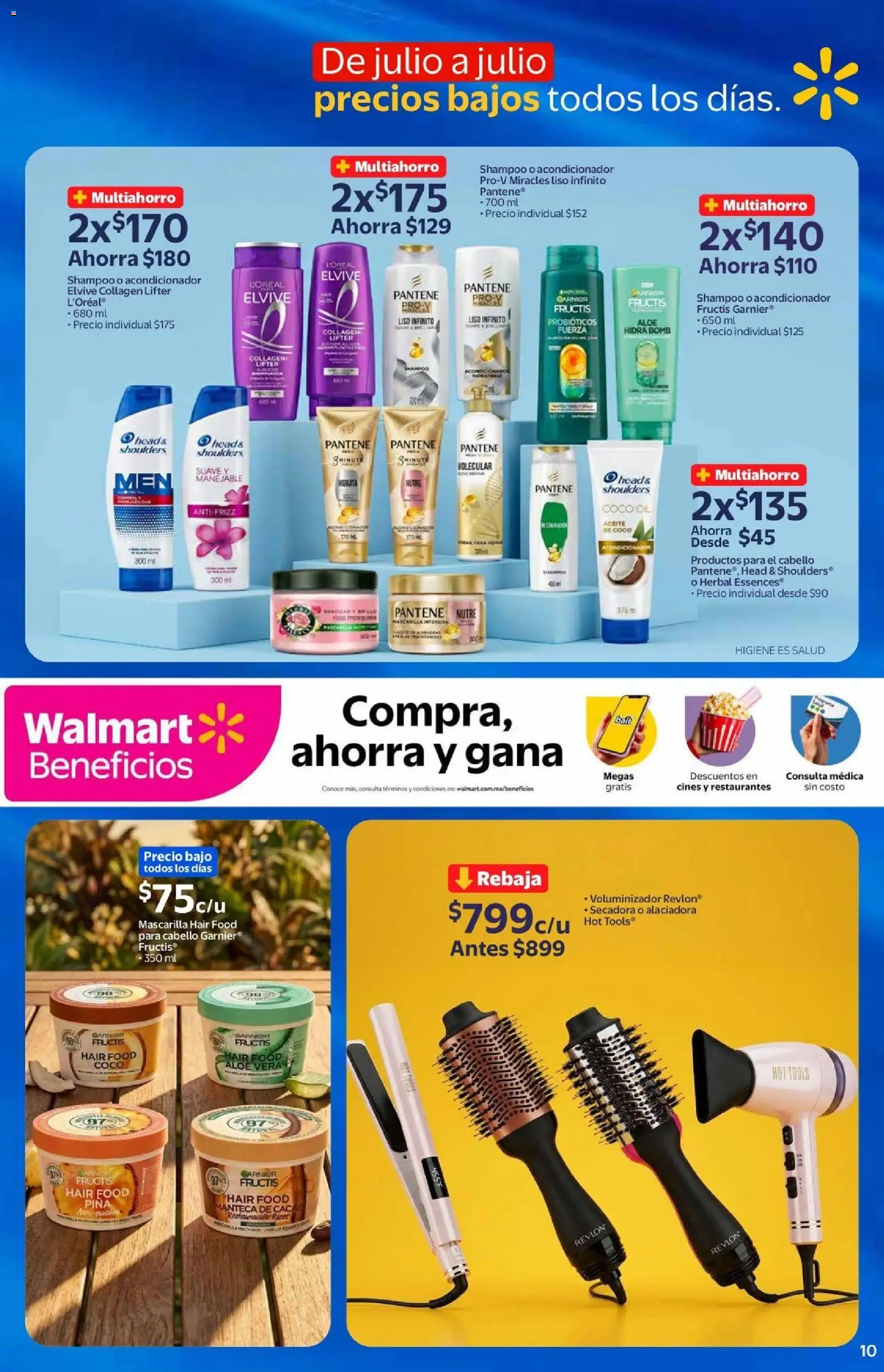 Nuevas ofertas de Walmart válidas en toda la República Mexicana desde el 03/06/2026. ¡Encuentra las mejores ofertas en Walmart folleto! | Página: 10 | Productos: Secadora, Brillo, Piña, Mascarilla