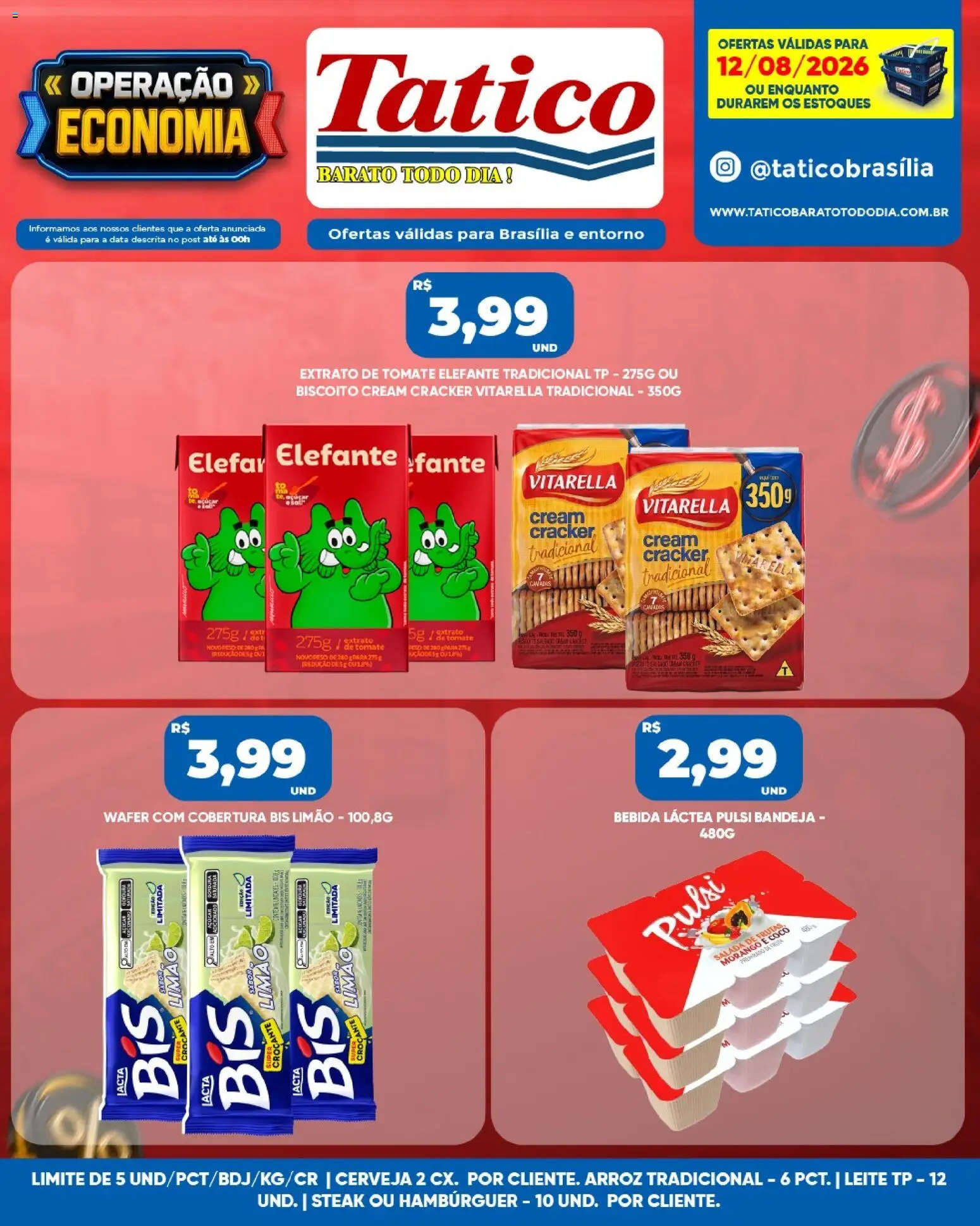 Tatico Folheto - válido de 12/08/2026 | Página: 4 | Produtos: Coco, Frutas, Salada, Extrato de tomate