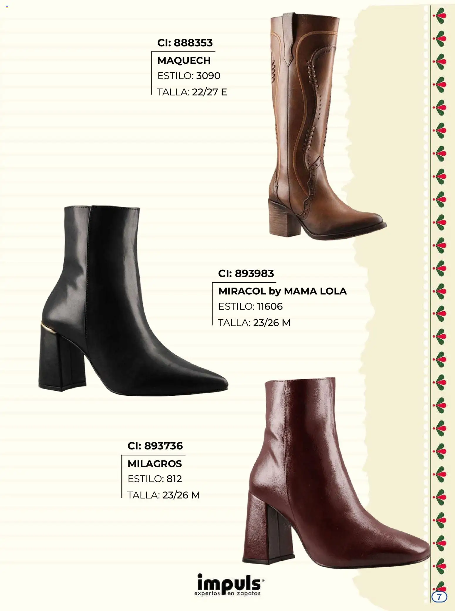 Nuevas ofertas de Impuls válidas en toda la República Mexicana desde el 27/08/2026. ¡Encuentra las mejores ofertas en Impuls catálogo Botas! | Página: 7 | Productos: Zapatos
