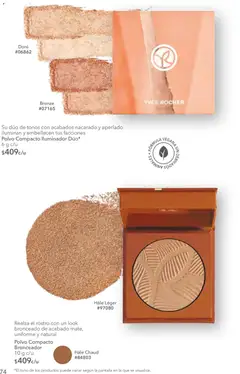 Vista previa de Yves Rocher campaña 7 2026, nuevo folleto de la tienda, válido en México a partir del 12.05.2026 | Página: 76 | Productos: Iluminador, Polvo compacto, Polvo, Bronceador