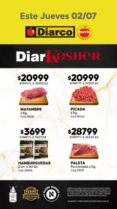 Vista previa Diarco ofertas válido desde el 02/07/2026