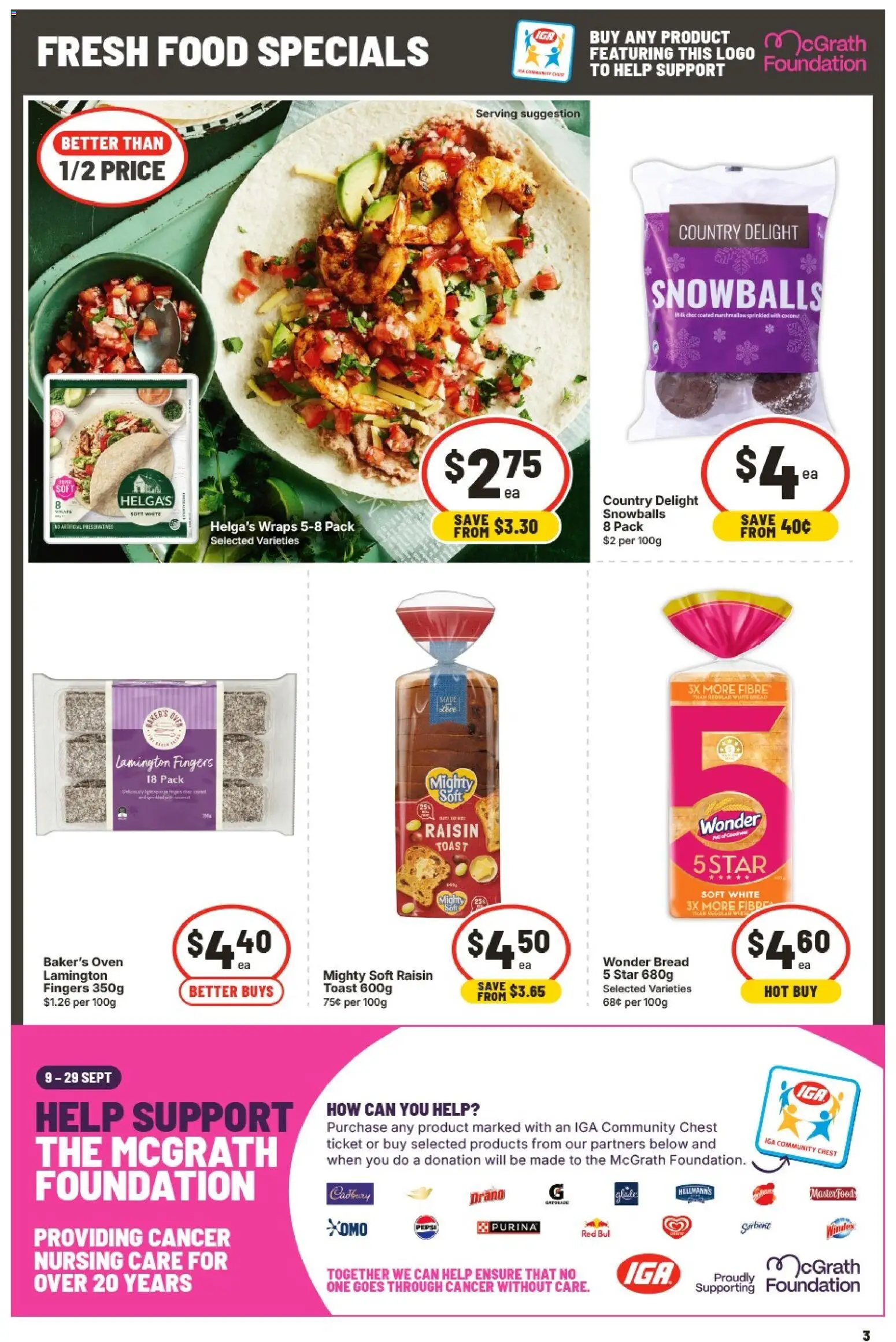 IGA catalogue - valid from 09/09/2026 | Page: 4 | Products: Food, Toast, Foundation, Oven