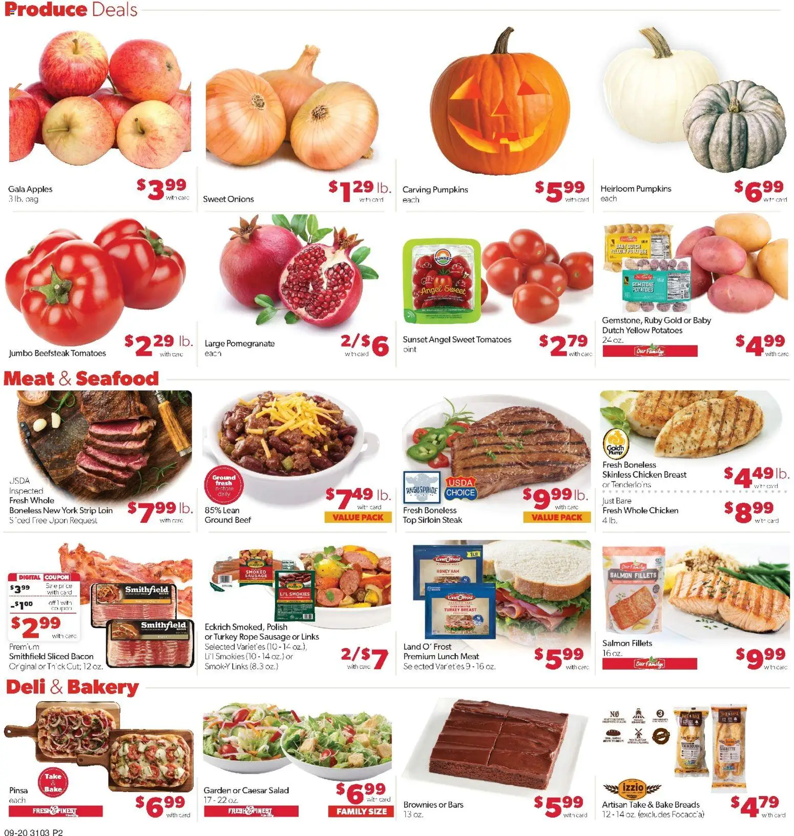 Family Fare Weekly Ad - ND - valid from 09/20/2026 | Page: 2 | Products: Turkey breast, Tomatoes, Sausage, Steak