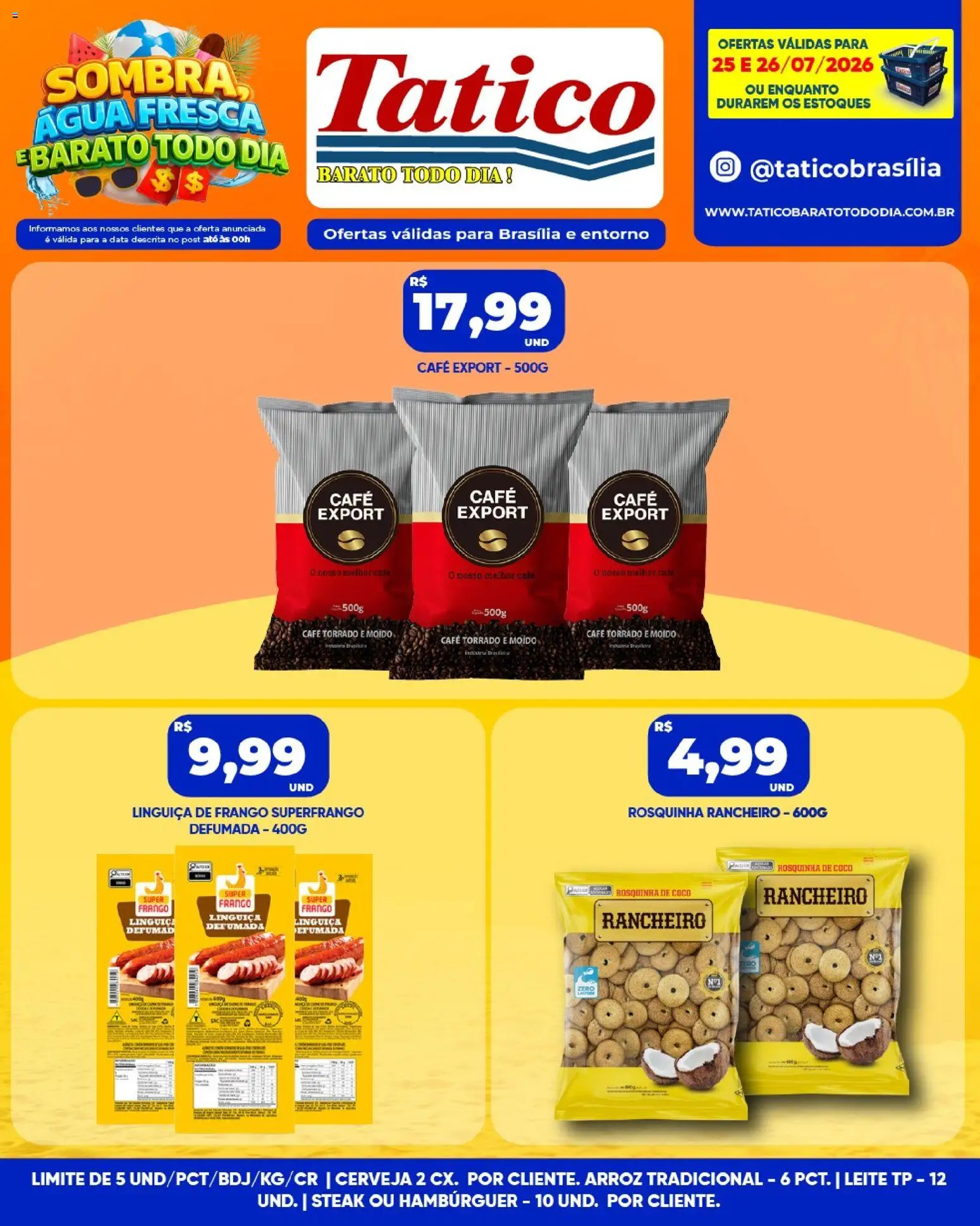 Tatico Folheto - válido de 28/07/2026 | Página: 30 | Produtos: Cerveja, Hambúrguer, Frango, Rosquinha