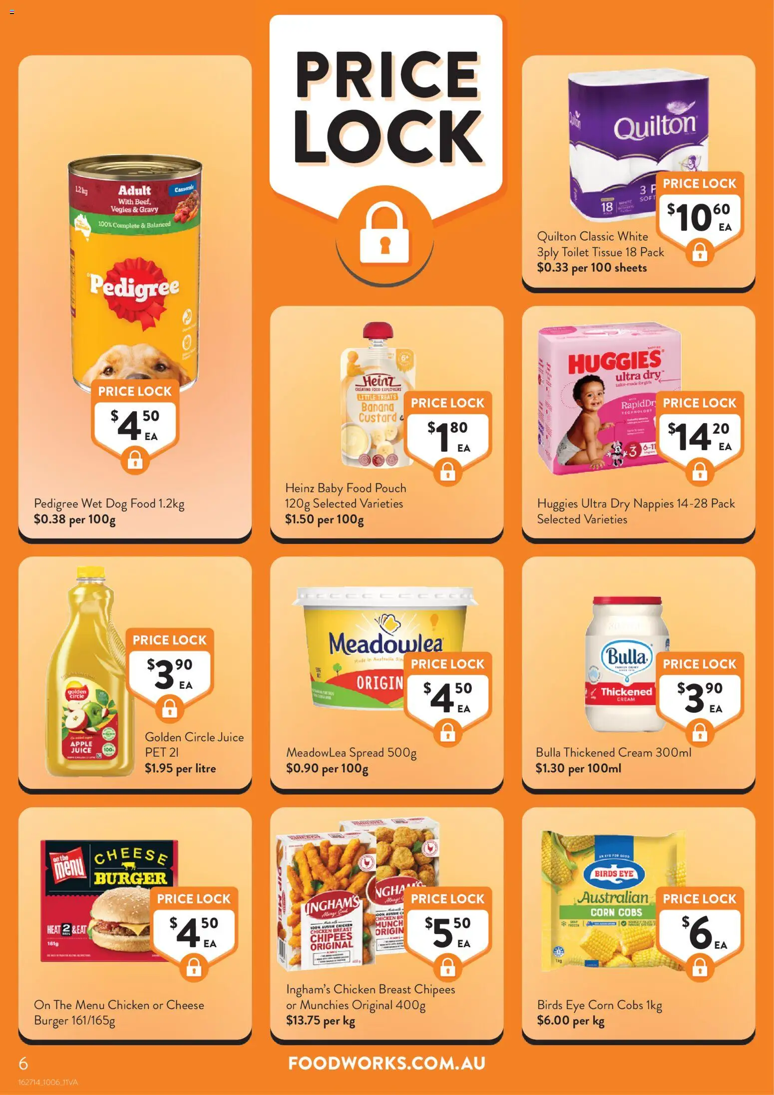Foodworks catalogue - valid from 03.06.2026 | Page: 6 | Products: Chicken, Nappies, Dog food, Cream