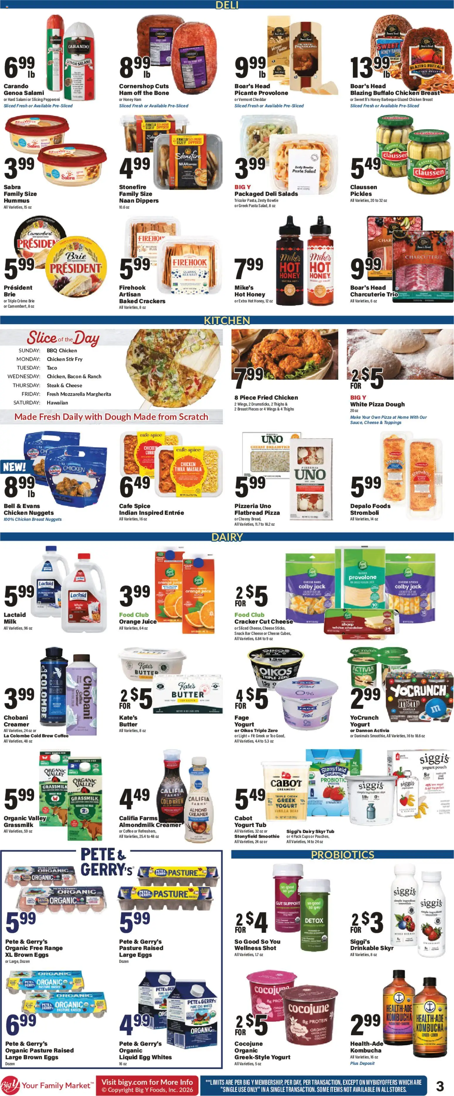 Big Y Weekly Ad - valid from 09/24/2026 | Page: 4 | Products: Probiotics, Eggs, Salami, Vanilla bean