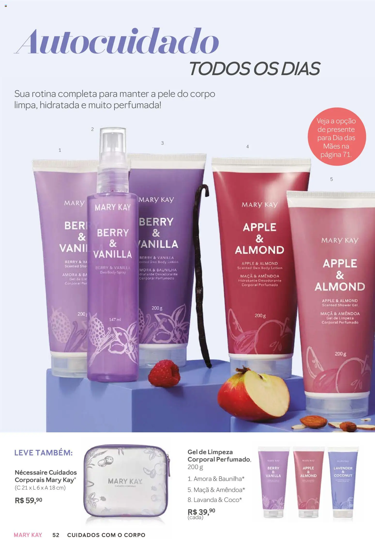 Mary Kay Folheto - válido de 01/03/2026 | Página: 52 | Produtos: Desodorante, Necessaire, Gel de limpeza, Body