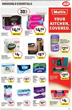 Preview of IGA catalogue - valid from 20.05.2026 | Page: 36 | Products: Toilet, Batteries, Tampons, Tissues