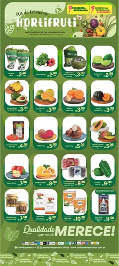 Comercial Esperança ofertas Hortifruti - Pré-Visualização do folheto da loja Comercial Esperança, válido de 19.05.2026 | Página: 1