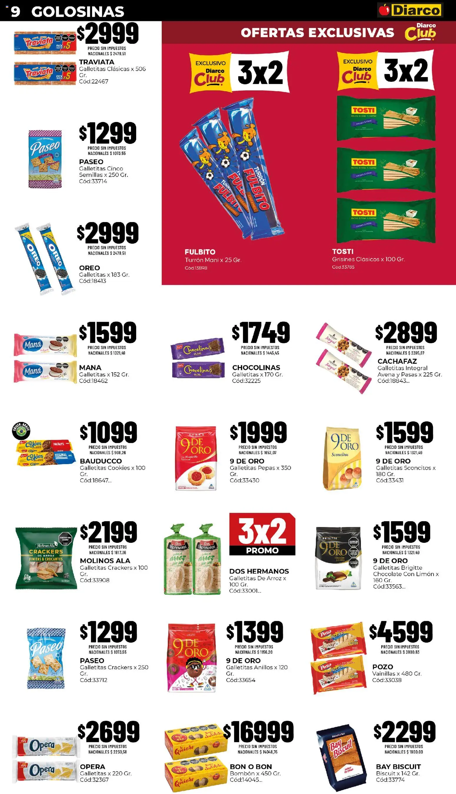 Diarco - Ofertas Pueblo Sur │ válido desde el 10/08/2026 | Página: 9 | Productos: Galletitas, Oreo, Semillas, Turrón