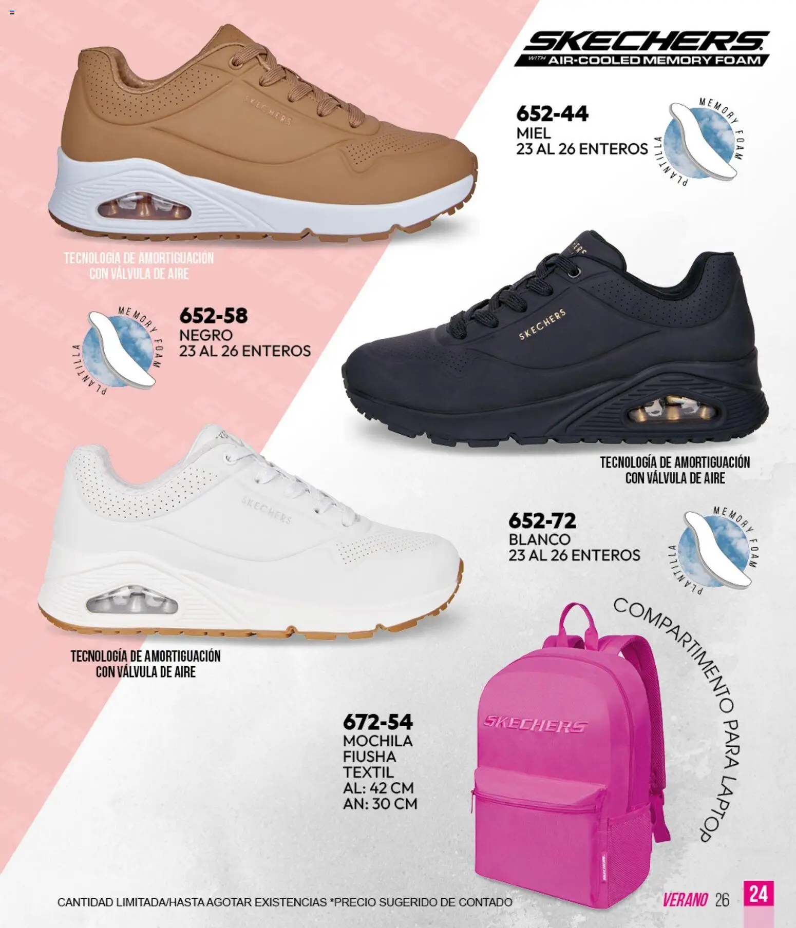 Nuevas ofertas de Cklass válidas en toda la República Mexicana desde el 05.03.2026. ¡Encuentra las mejores ofertas en Cklass catálogo Verano Sportbrands Dama! | Página: 25 | Productos: Mochila, Válvula