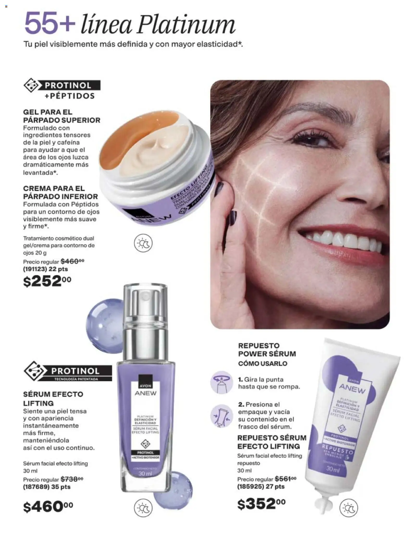 Nuevas ofertas de AVON válidas en toda la República Mexicana desde el 24.04.2026. ¡Encuentra las mejores ofertas en AVON campaña 7 2026! | Página: 119 | Productos: Contorno de ojos, Serum, Frasco, Contorno