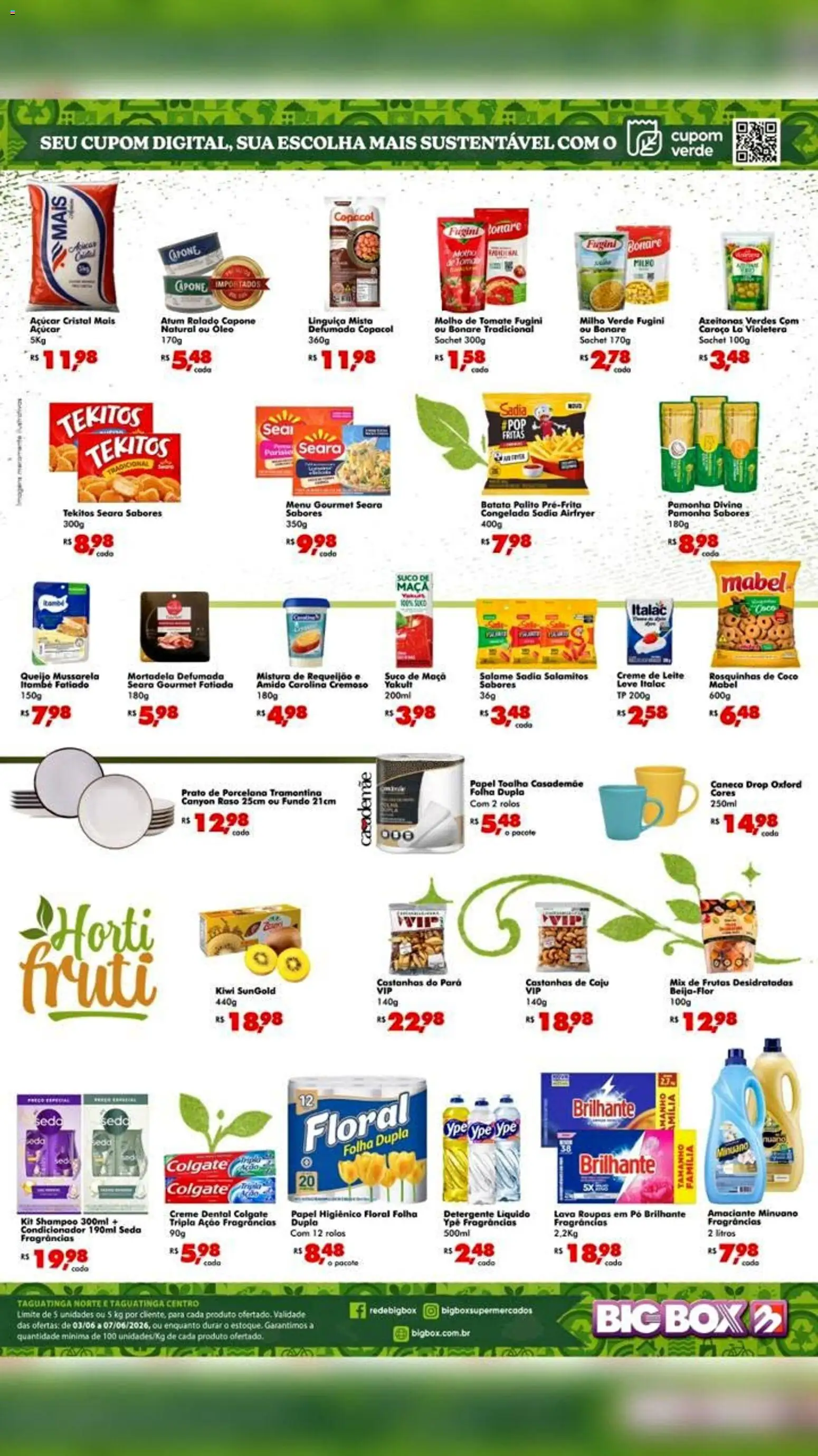 Big Box Folheto - válido de 03.06.2026 | Página: 2 | Produtos: Azeitonas, Linguiça, Queijo, Roupas