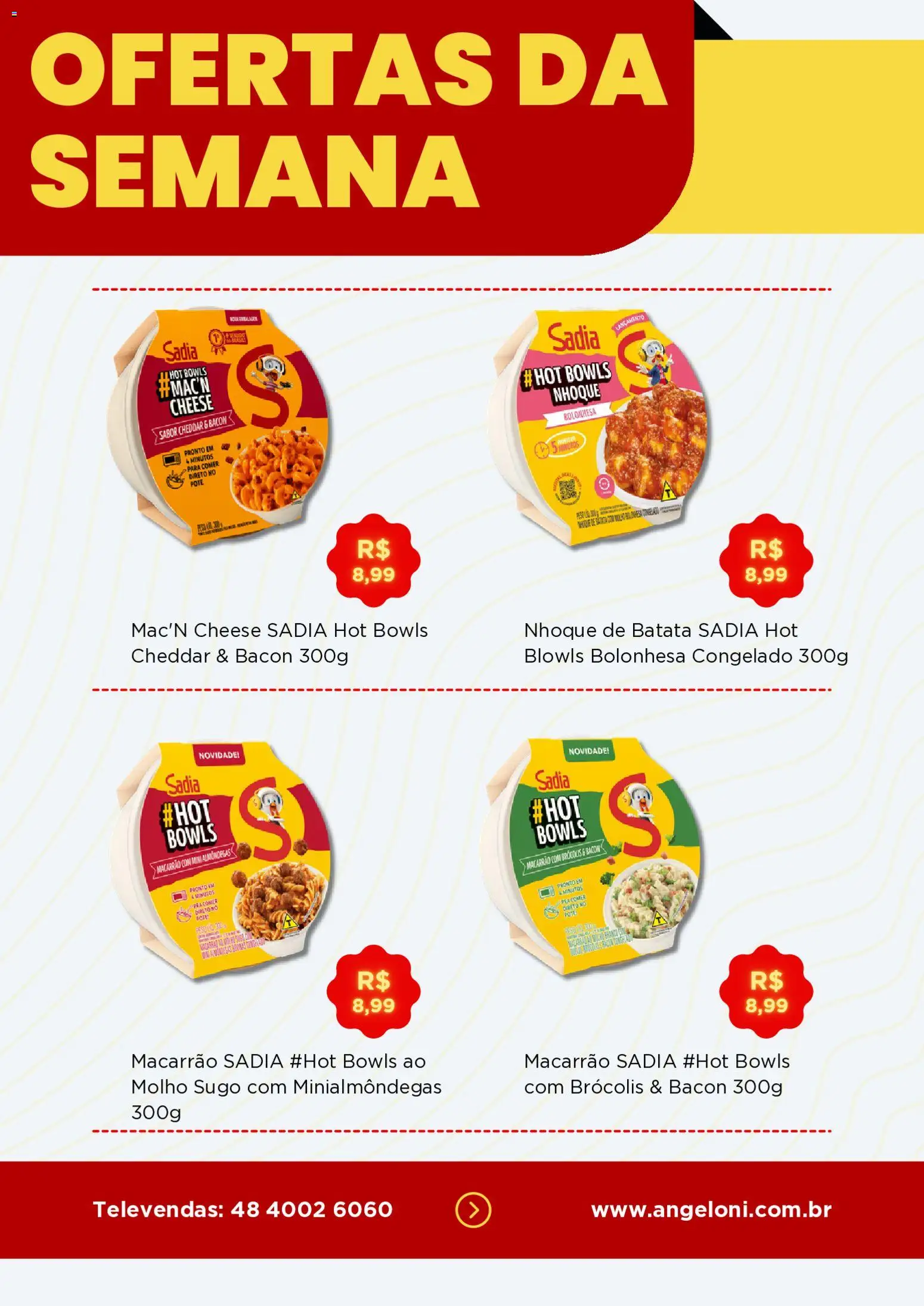 Angeloni Folheto - válido de 16.06.2026 | Página: 5 | Produtos: Cheddar, Macarrão, Brócolis, Batata