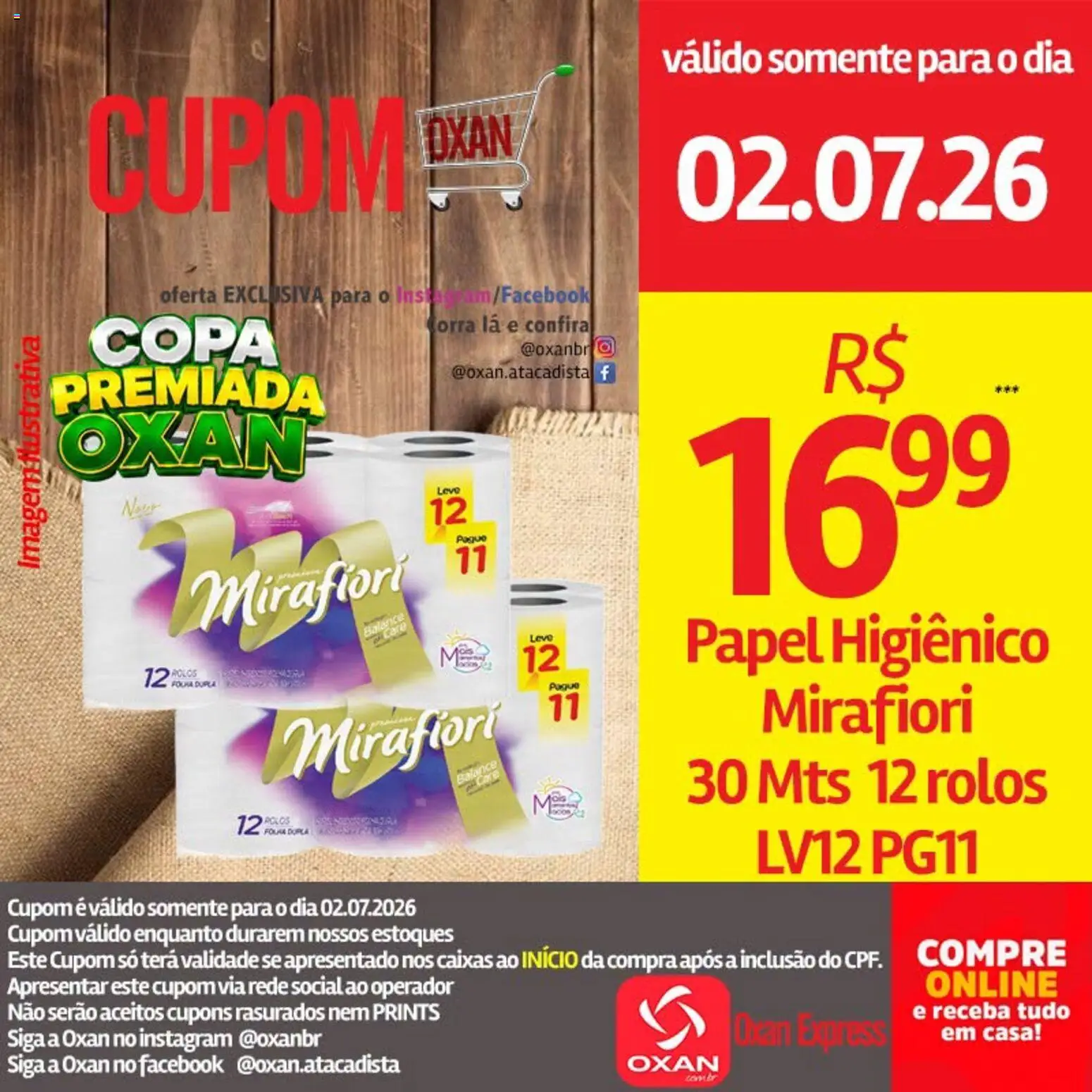 Oxan Atacadista Folheto - válido de 02/07/2026 | Página: 11 | Produtos: Copa, Papel higiênico