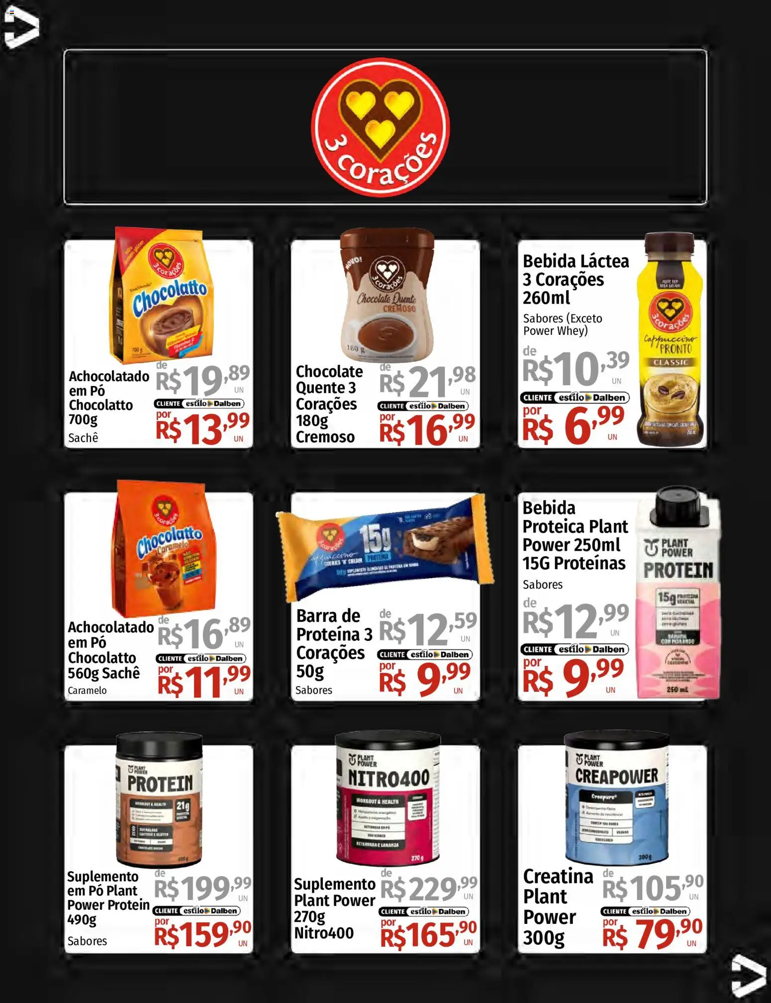 Supermercado Dalben Folheto - válido de 18.05.2026 | Página: 7 | Produtos: Creatina, Achocolatado, Chocolate, Bebida