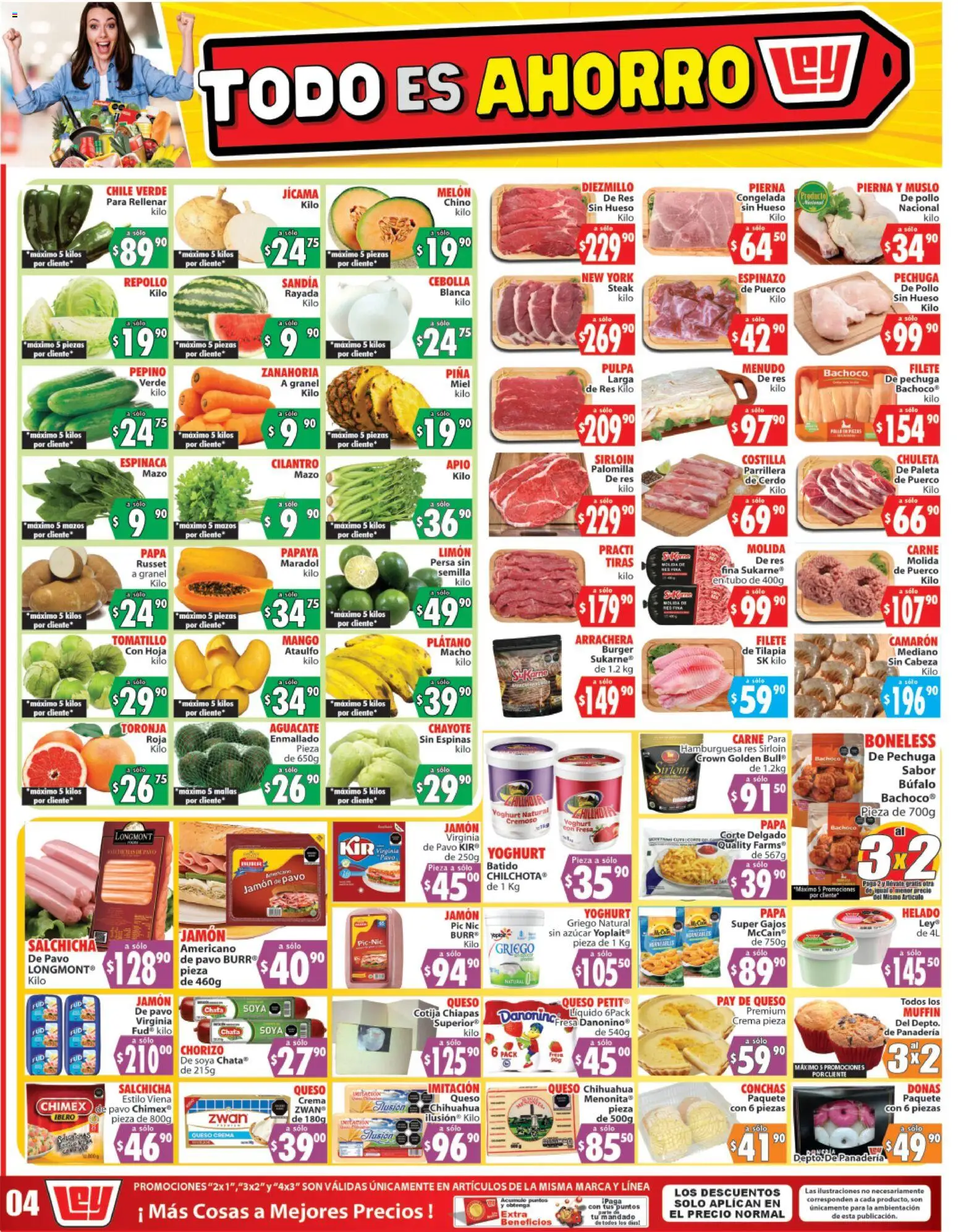 Nuevas ofertas de Casa Ley válidas en toda la República Mexicana desde el 16.05.2026. ¡Encuentra las mejores ofertas en Casa Ley folleto Autoservicio La Paz, BCS! | Página: 2 | Productos: Cebolla, Queso, Pan, Panadería