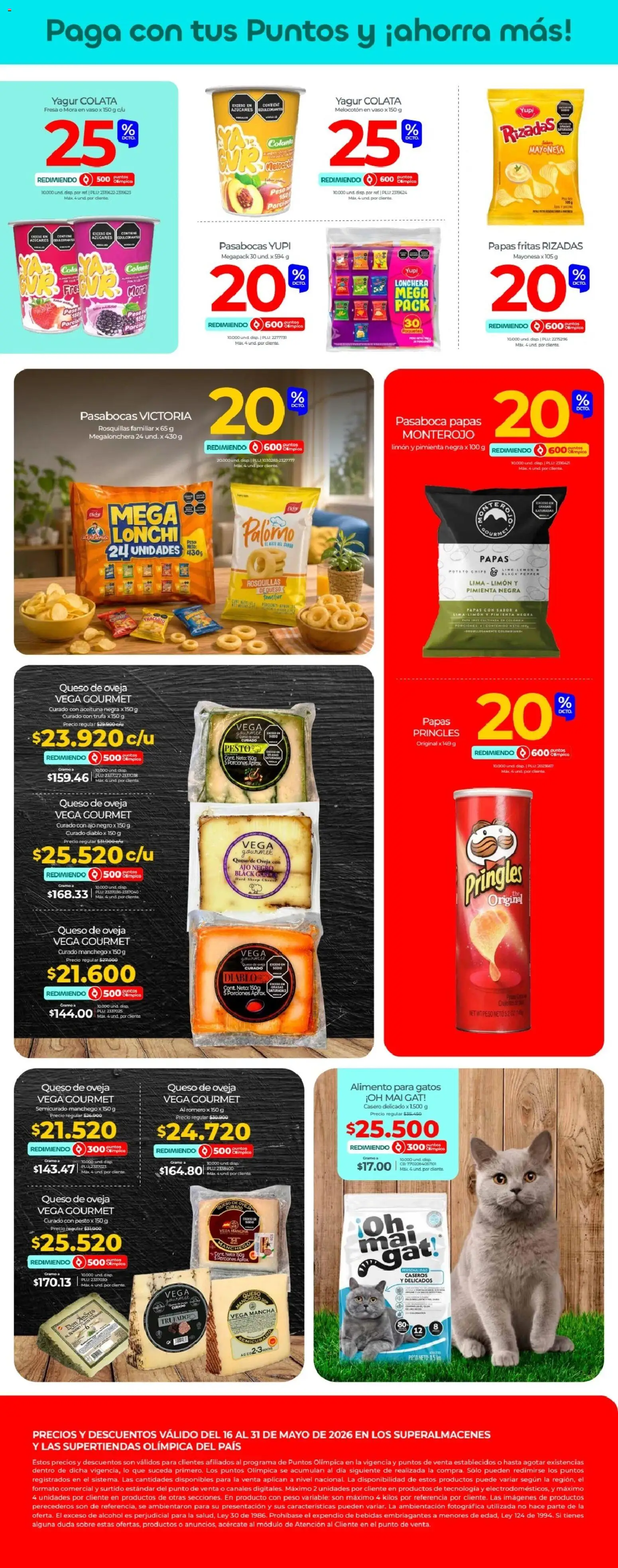 Olímpica revista - valida desde el 16.05.2026 | Página: 4 | Productos: Ajo, Papas fritas, Sobre, Papa