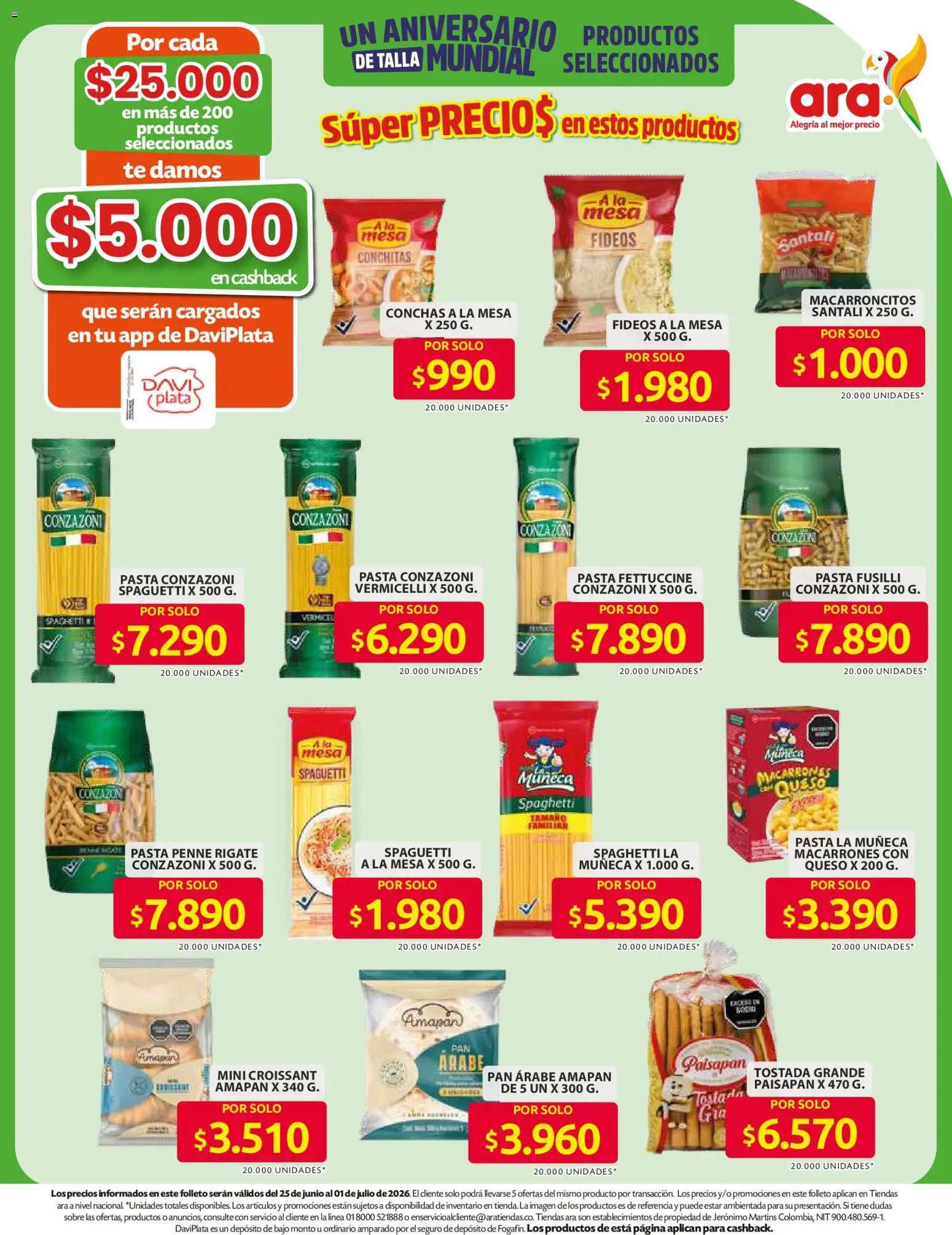 Ara revista - valida desde el 11/06/2026 | Página: 7 | Productos: Té, Sobre, Mesa, Servilletas