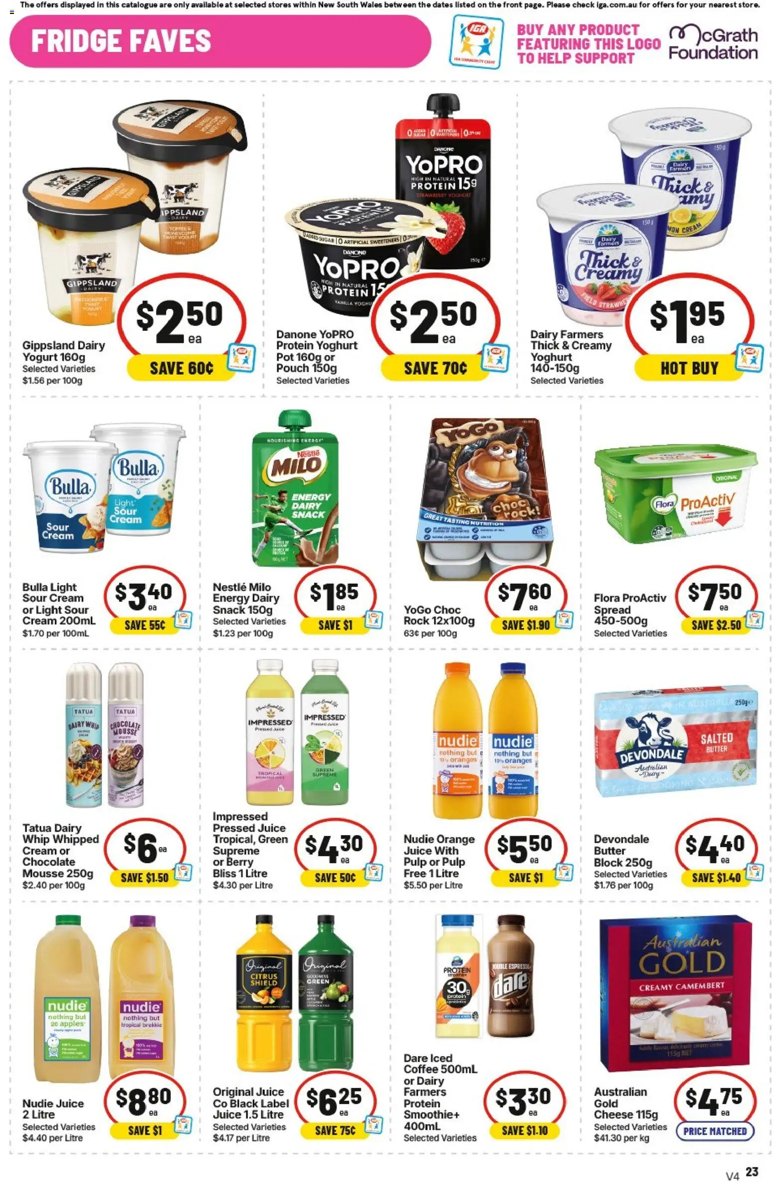 IGA catalogue - valid from 23/09/2026 | Page: 31 | Products: Oranges, Cream, Smoothie, Fridge