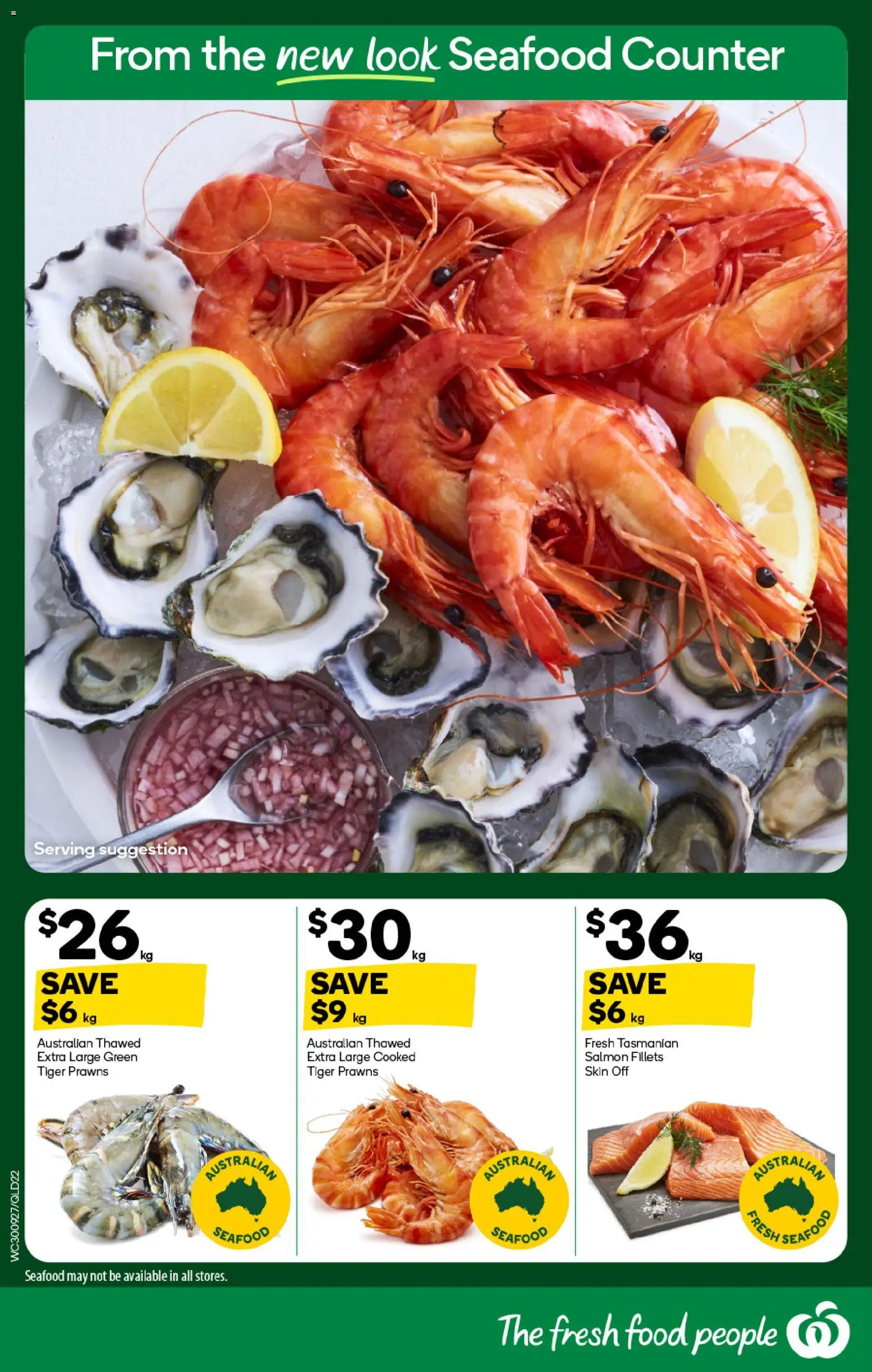 Woolworths catalogue - valid from 30/09/2026 | Page: 18 | Products: Food, Prawns, Salmon, Seafood