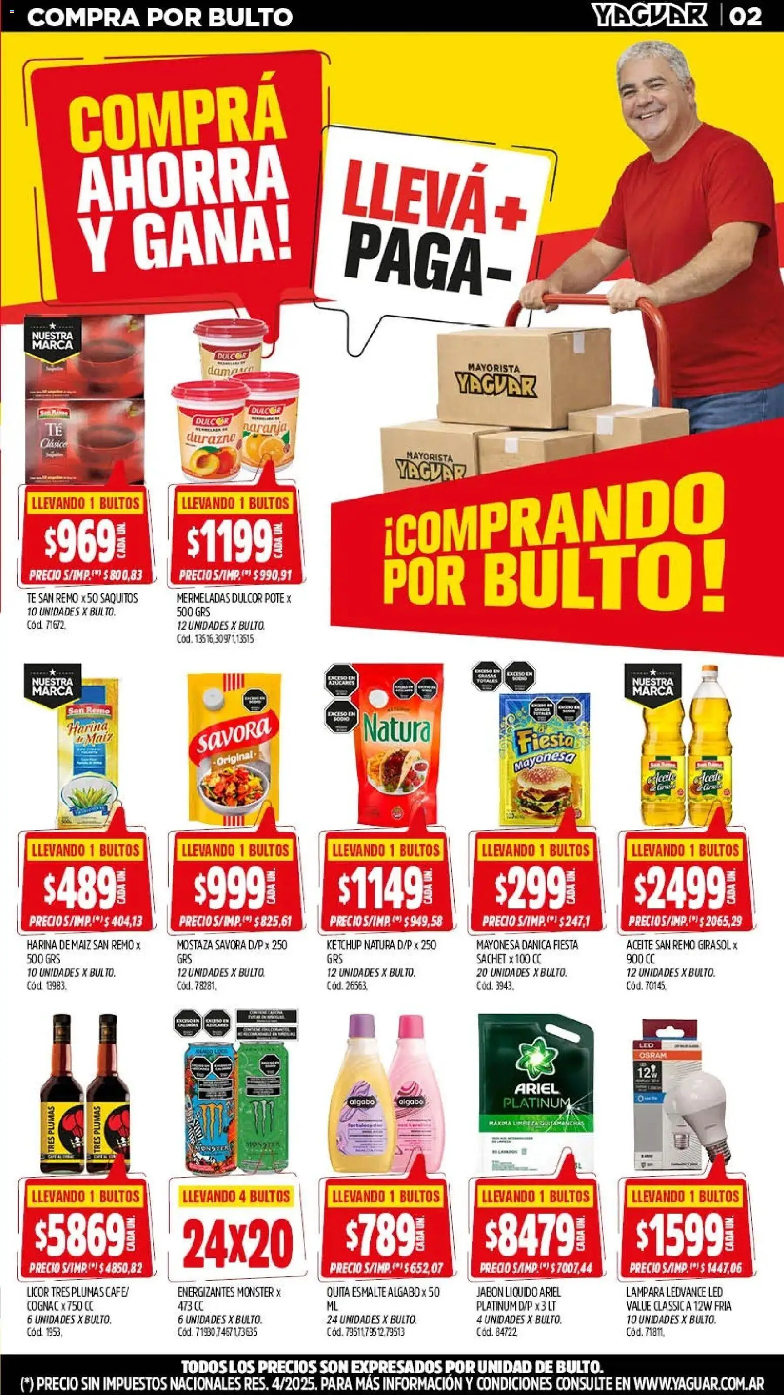 Yaguar - Oferta Semanal Mendoza │ válido desde el 11.05.2026 | Página: 2 | Productos: Durazno, Mayonesa, Jabón, Café