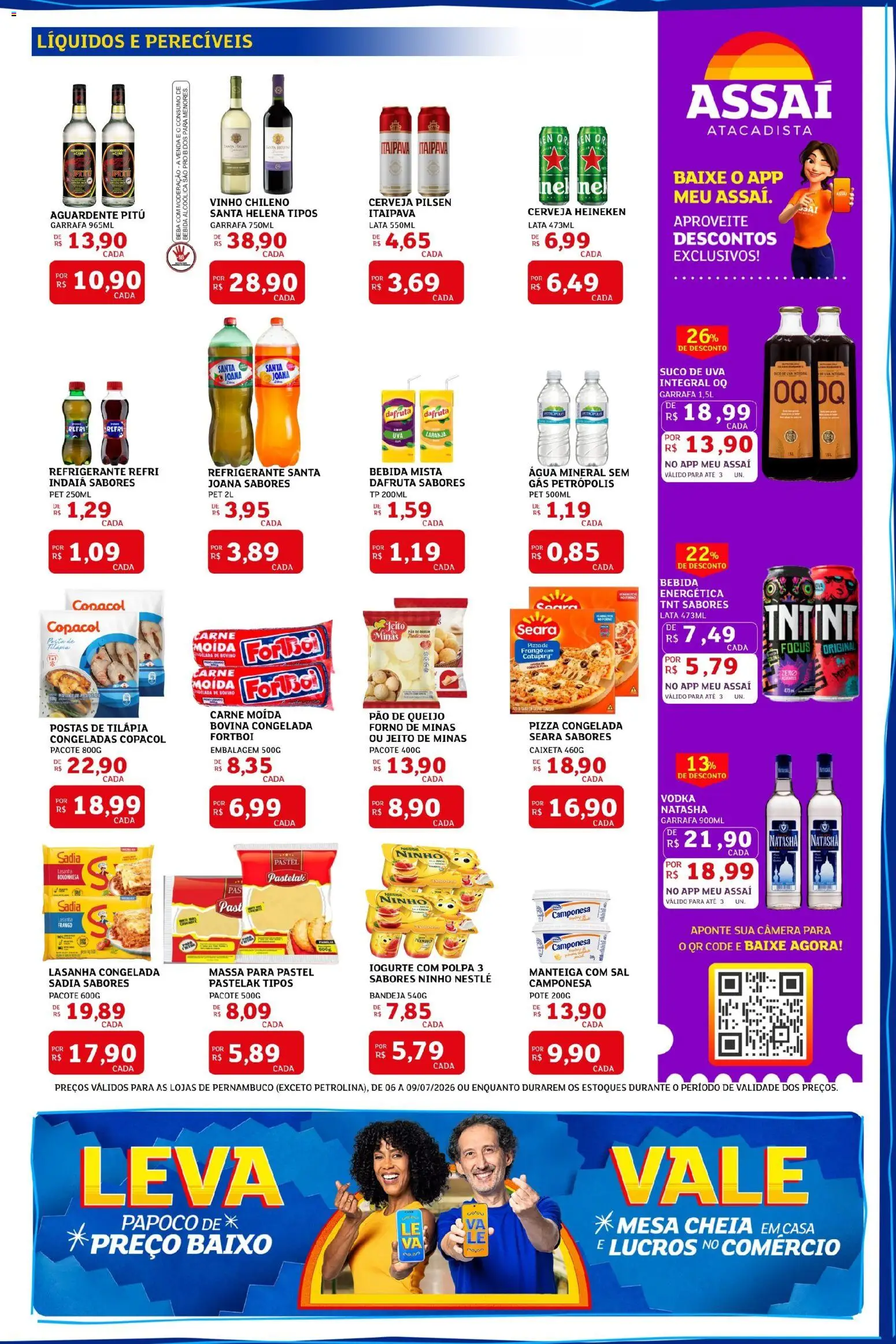 Assaí Atacadista Folheto - válido de 06/07/2026 | Página: 3 | Produtos: Suco, Cerveja, Catupiry, Frango