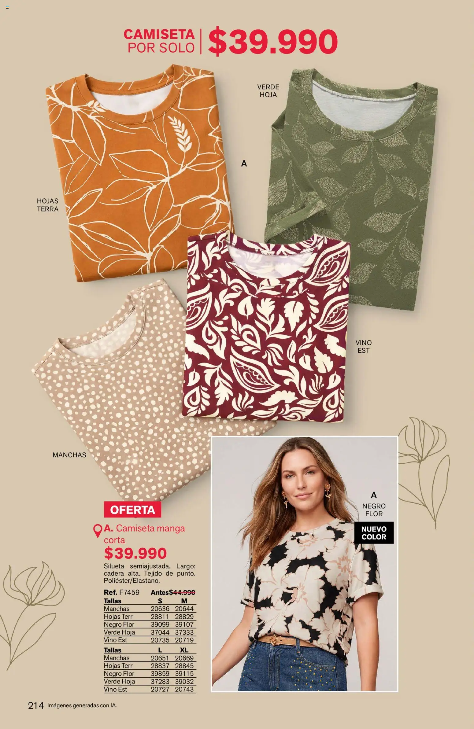 Leonisa revista - valida desde el 11/09/2026 | Página: 214 | Productos: Camiseta, Hoja, Vino