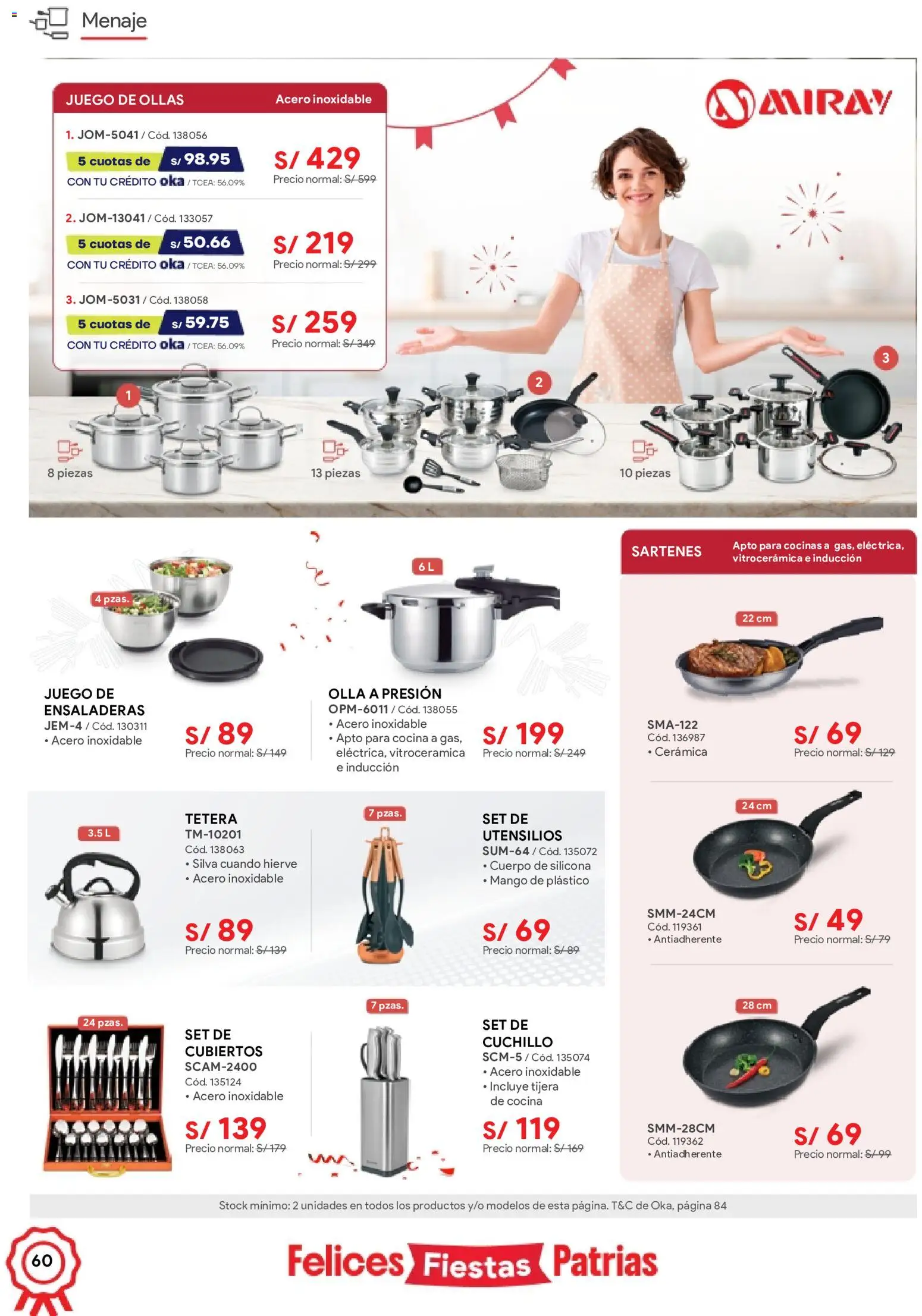Catálogo Hiraoka válido desde 11/07/2026 | Página: 60 | Productos: Juego, Cocina