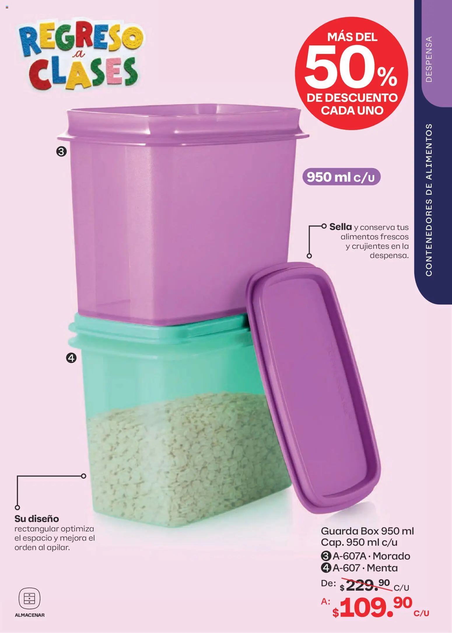 Nuevas ofertas de Tupperware válidas en toda la República Mexicana desde el 10/08/2026. ¡Encuentra las mejores ofertas en Tupperware catálogo! | Página: 61 | Productos: Alimentos, Despensa