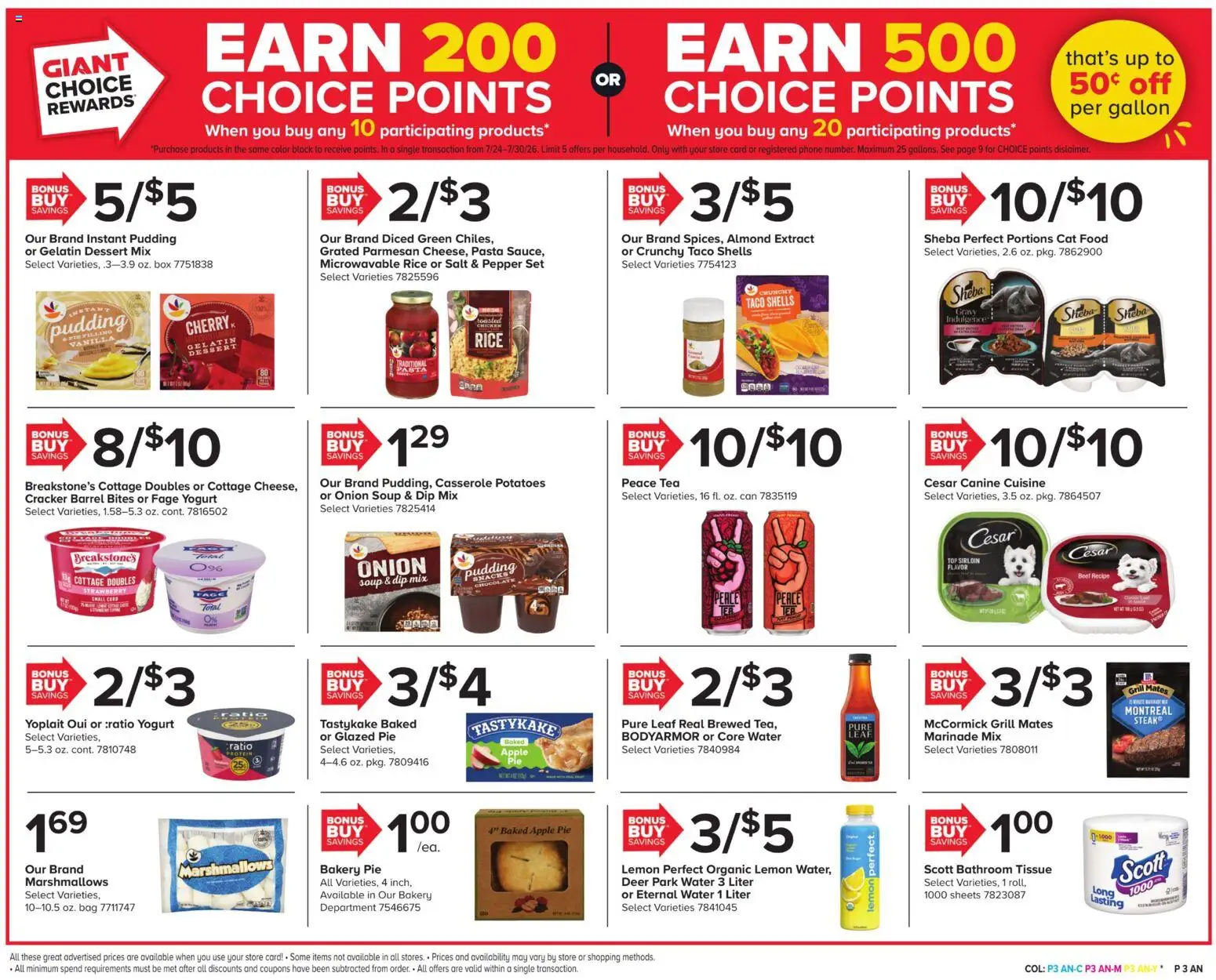 Giant Weekly Ad - valid from 07/24/2026 | Page: 3 | Products: Bakery, Water, Onion, Bag